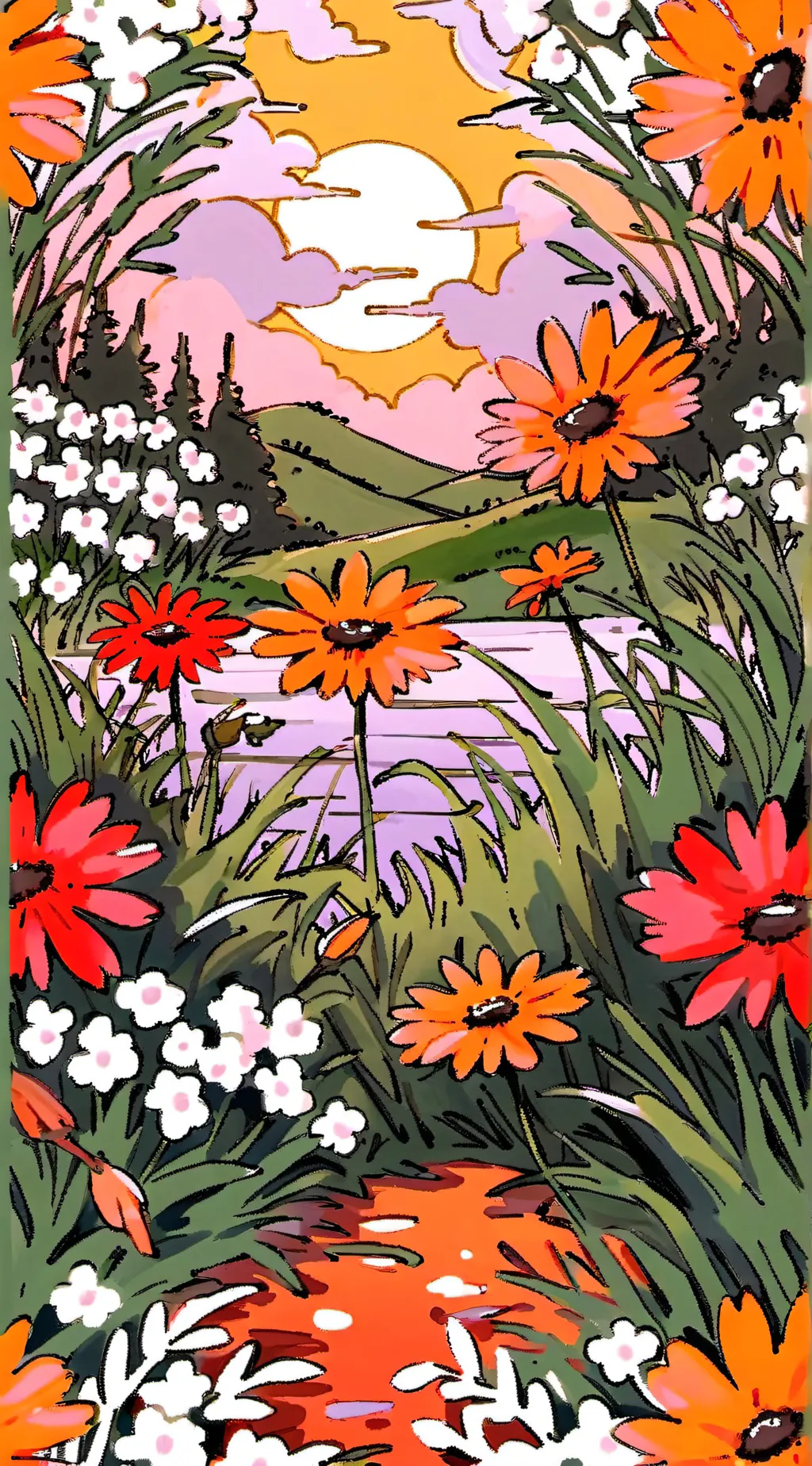 ai character: grass background