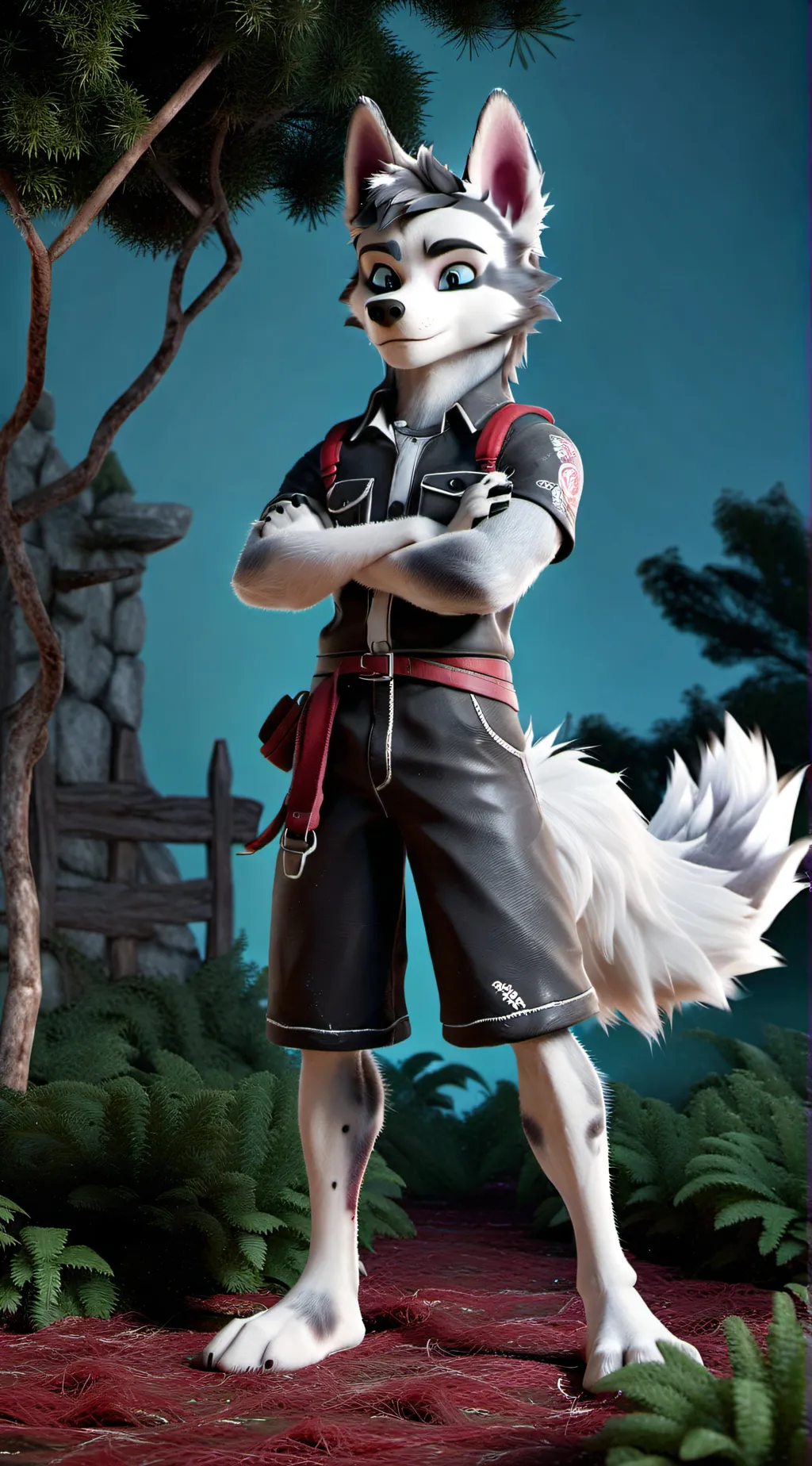 ai character: Barry the Husky  background