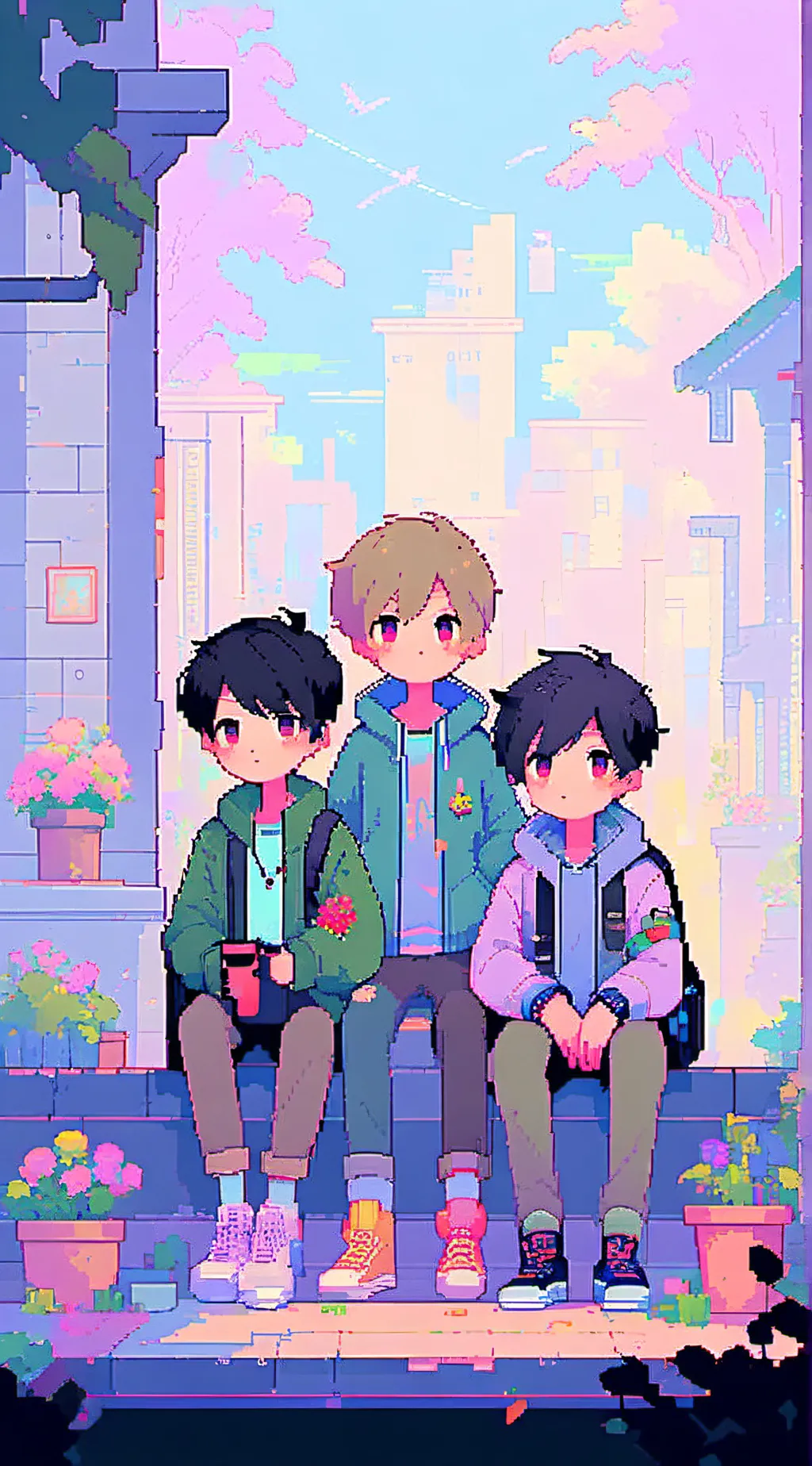 ai character: Neighborhood boys  background
