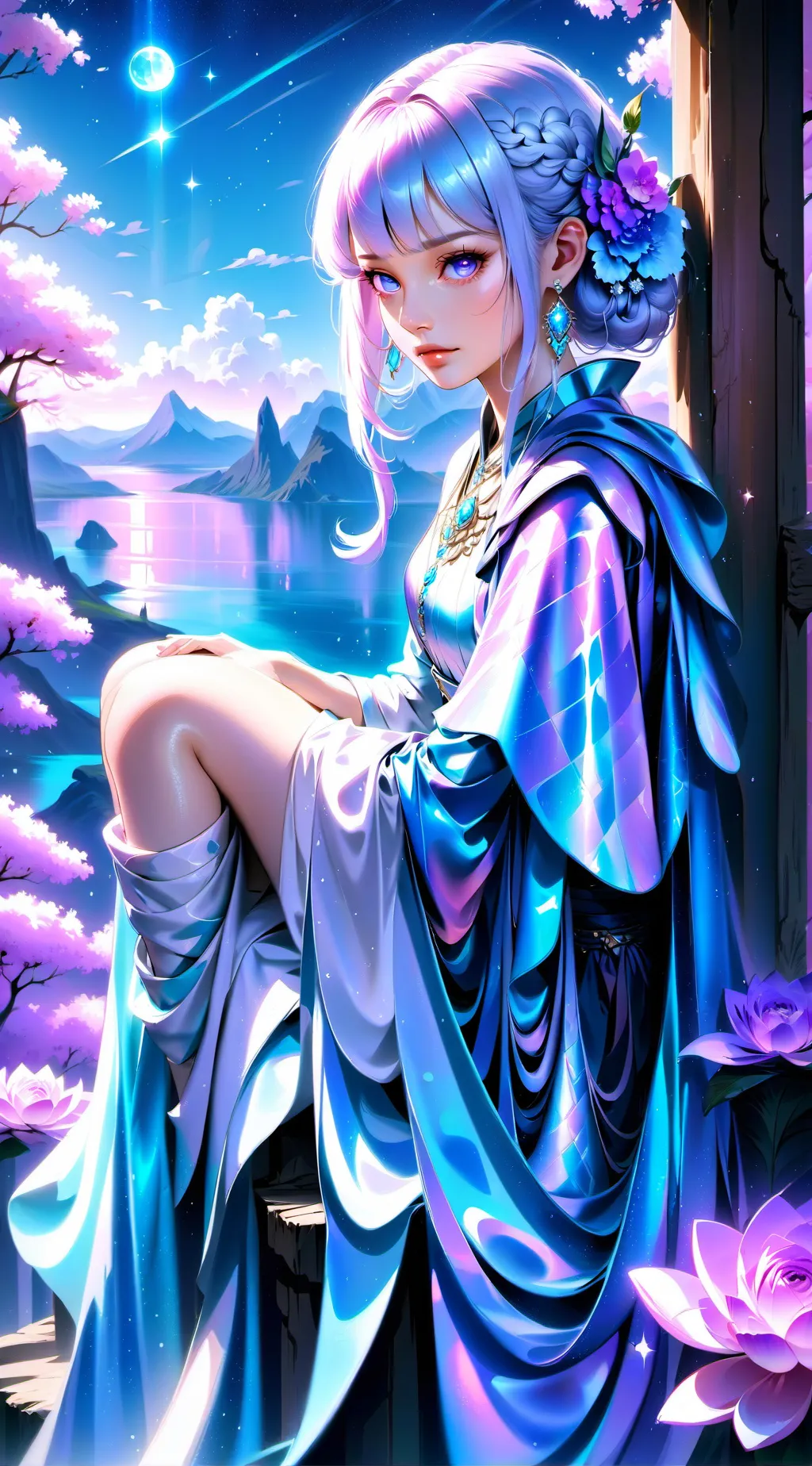 ai character: mimiko & Longting background