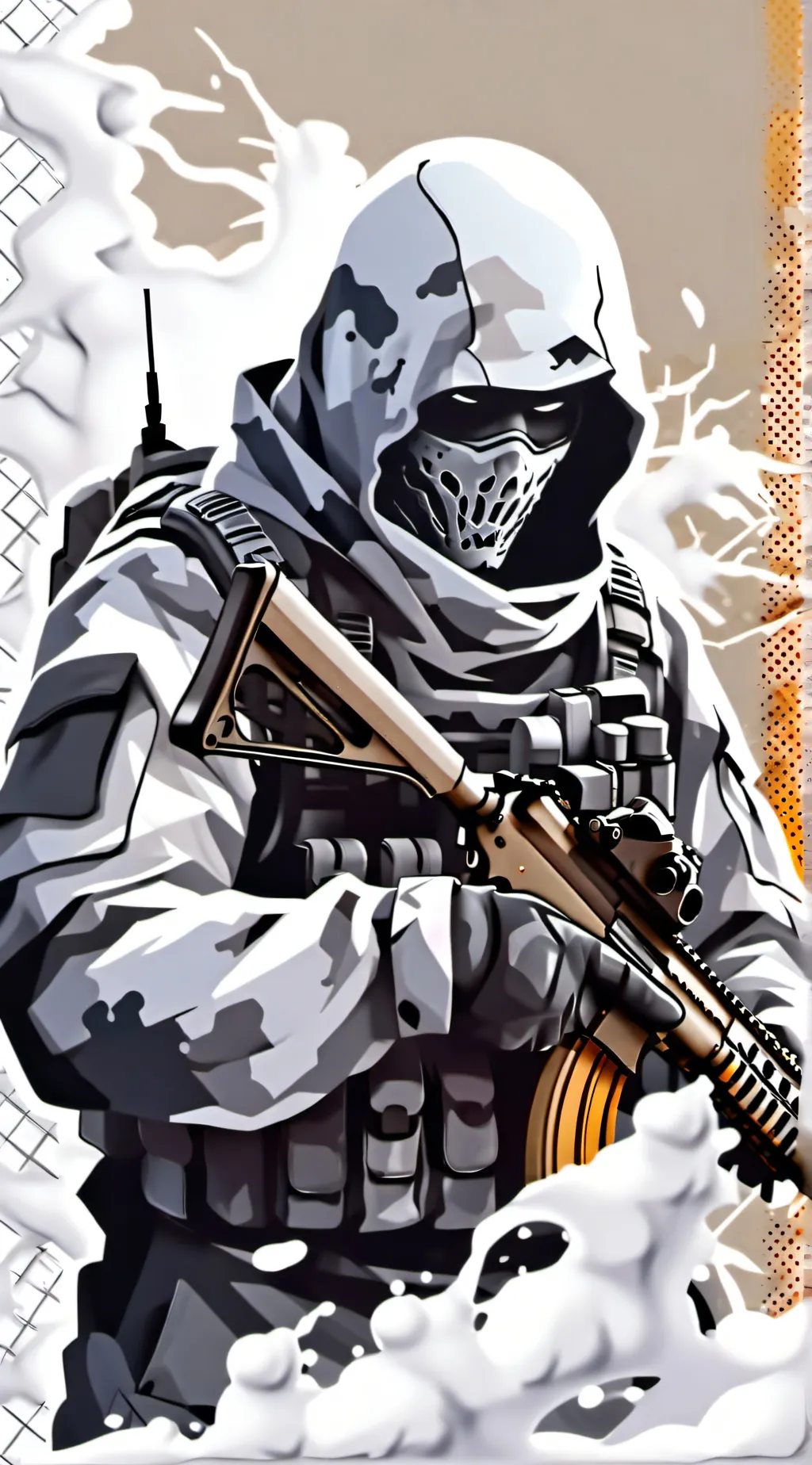 ai character: ghost (from mw3 ) background