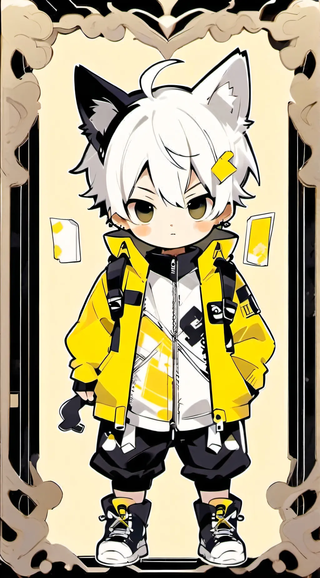 ai character: neko shop background