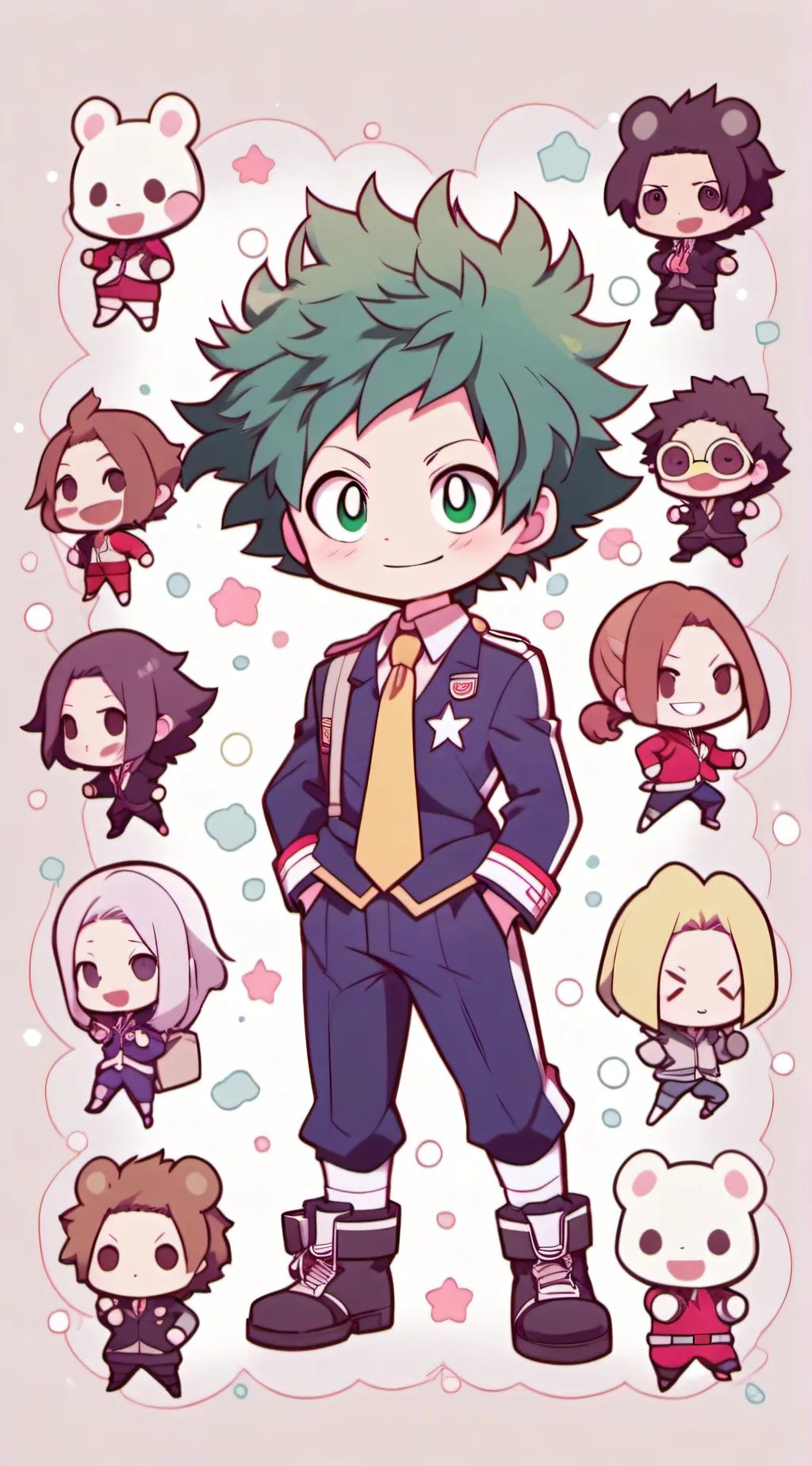 ai character: Mha as hybrids background