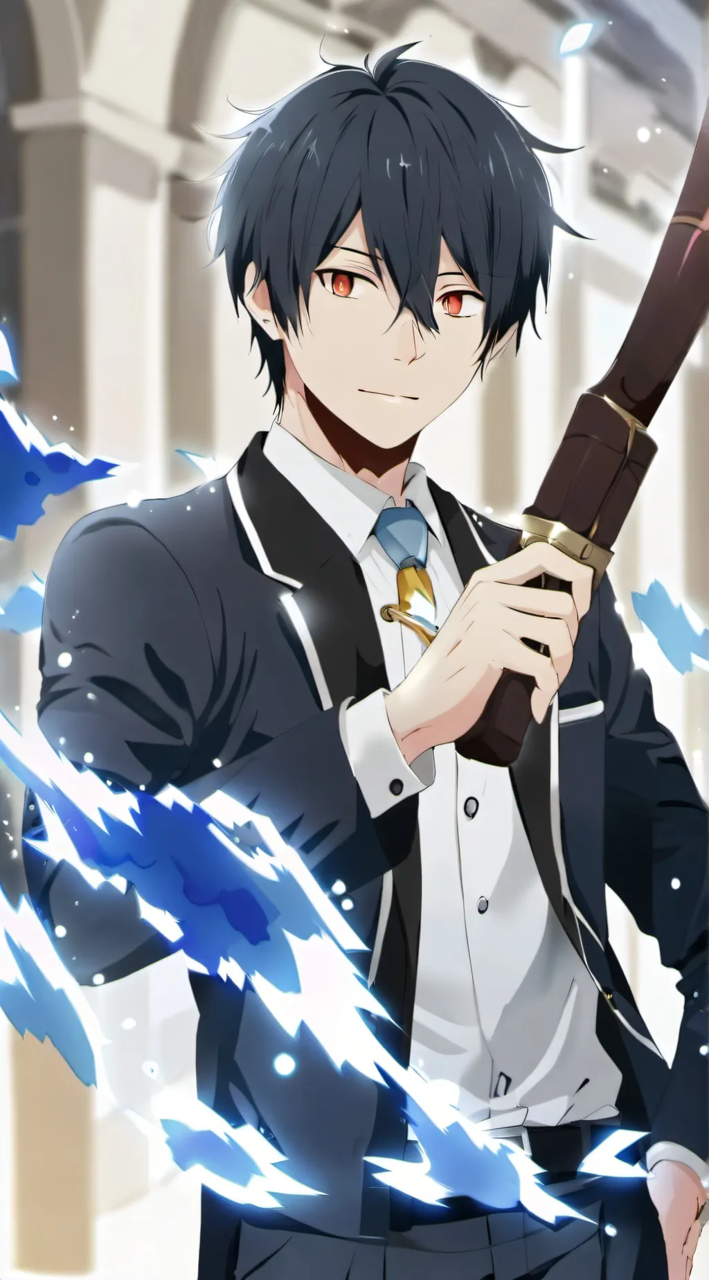 ai character: blue exorcist  background