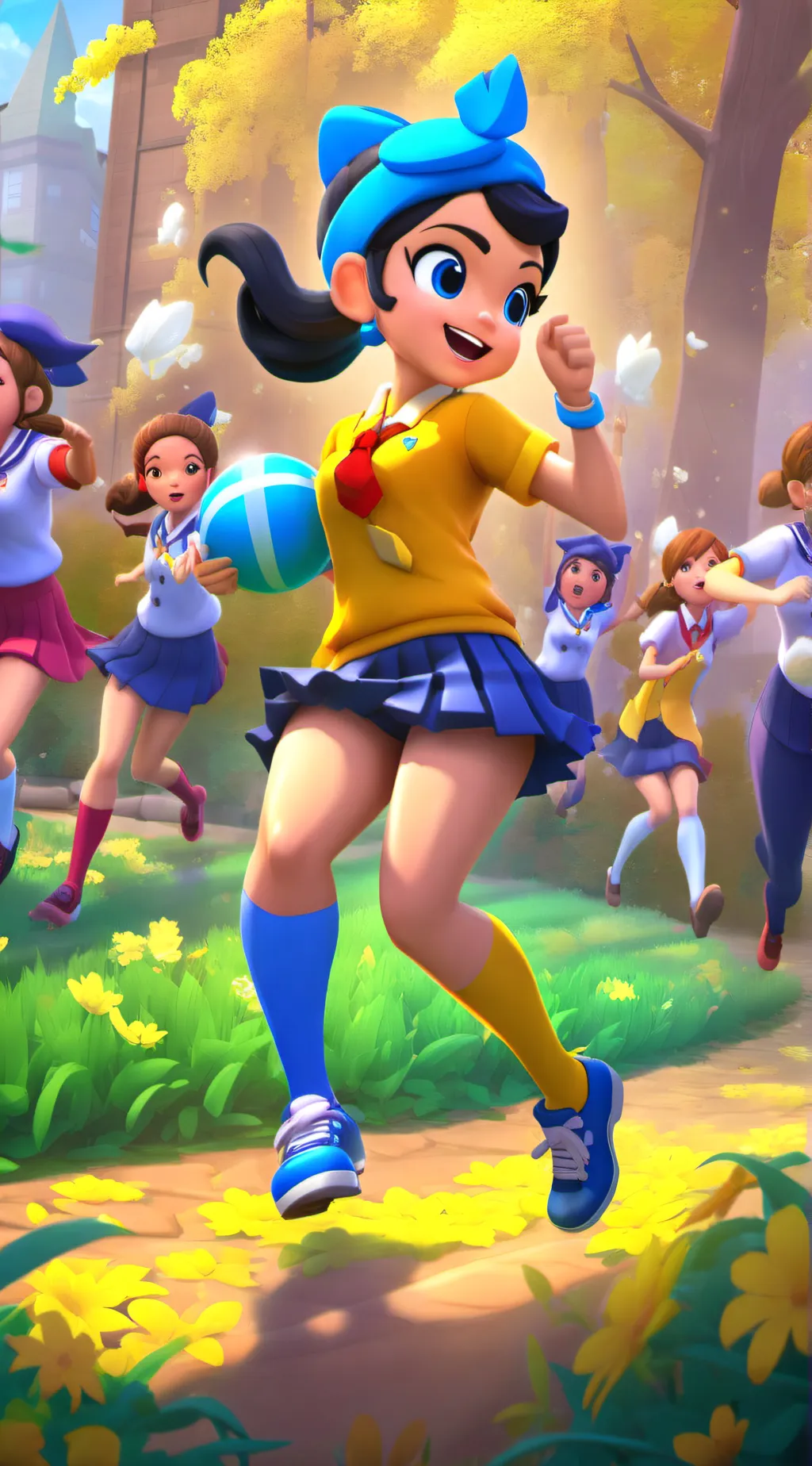 ai character: all girls school  background