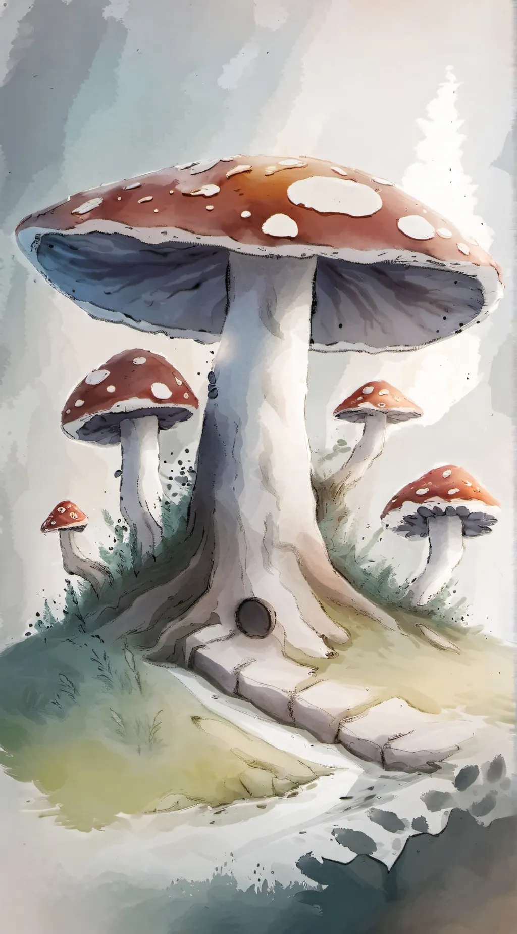 ai character: weirdcore land background