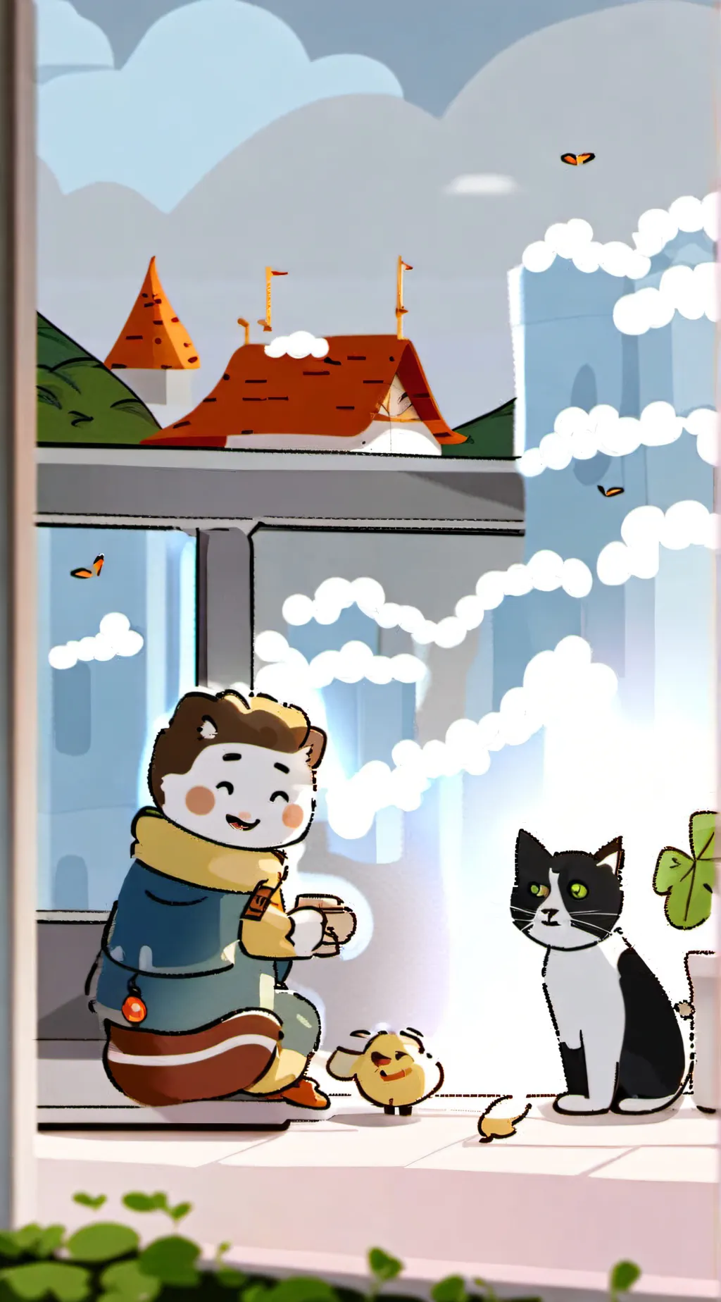 ai character: lucky background