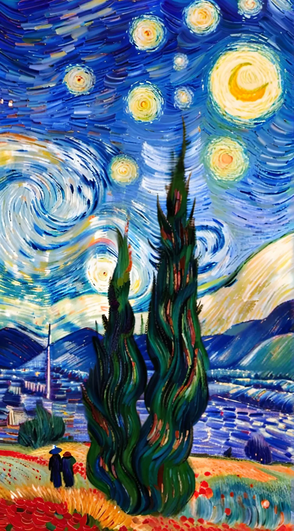 ai character: stary night background