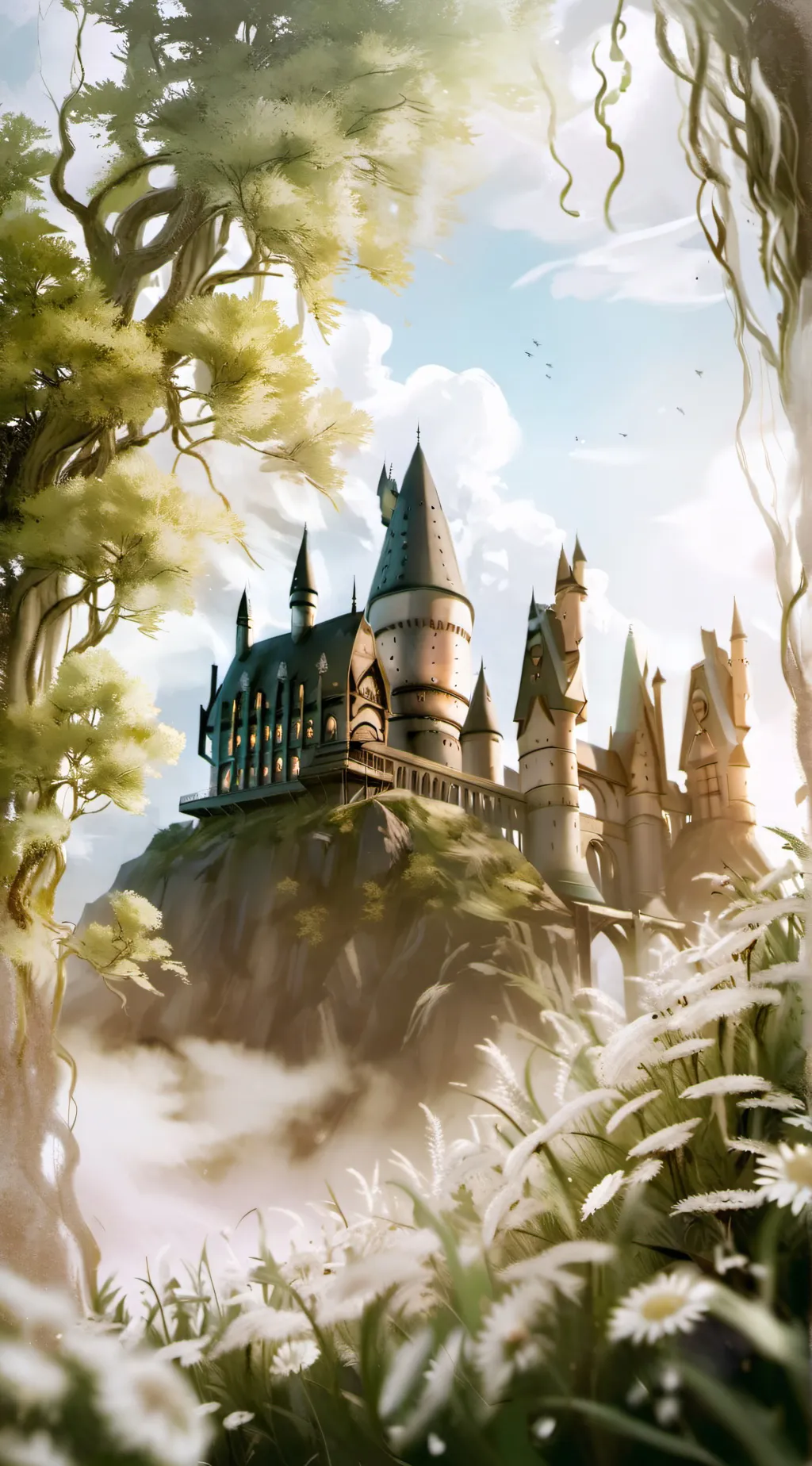 ai character: Hogwarts yule ball background
