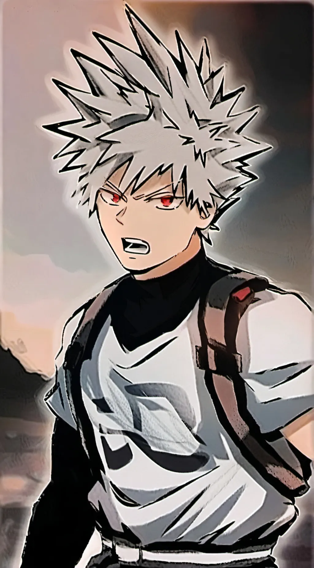 ai character: Mha × Kid BAKUGOU background