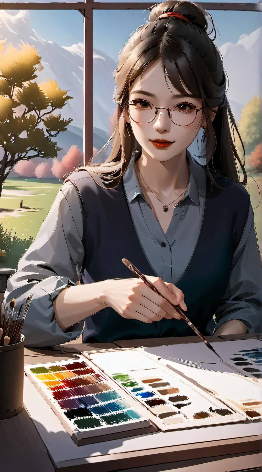 ai character: Aria background