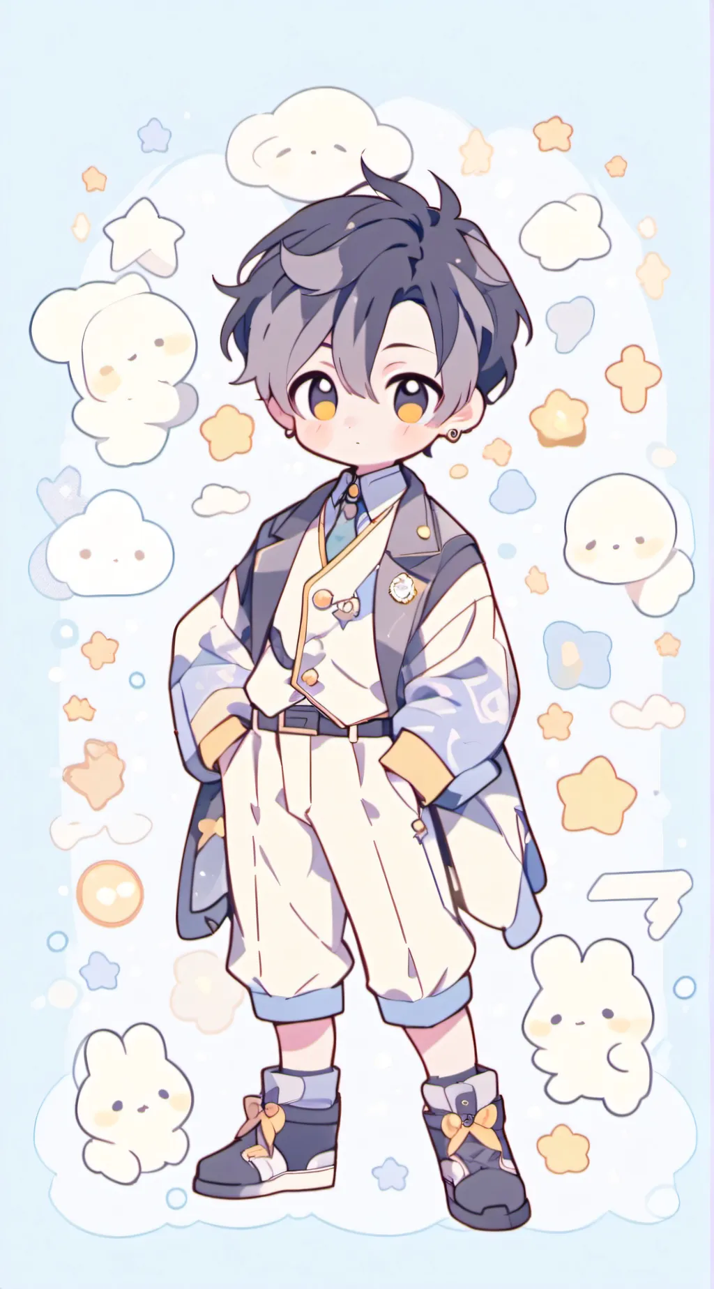 ai character: Baby abbie🍎🍏 background