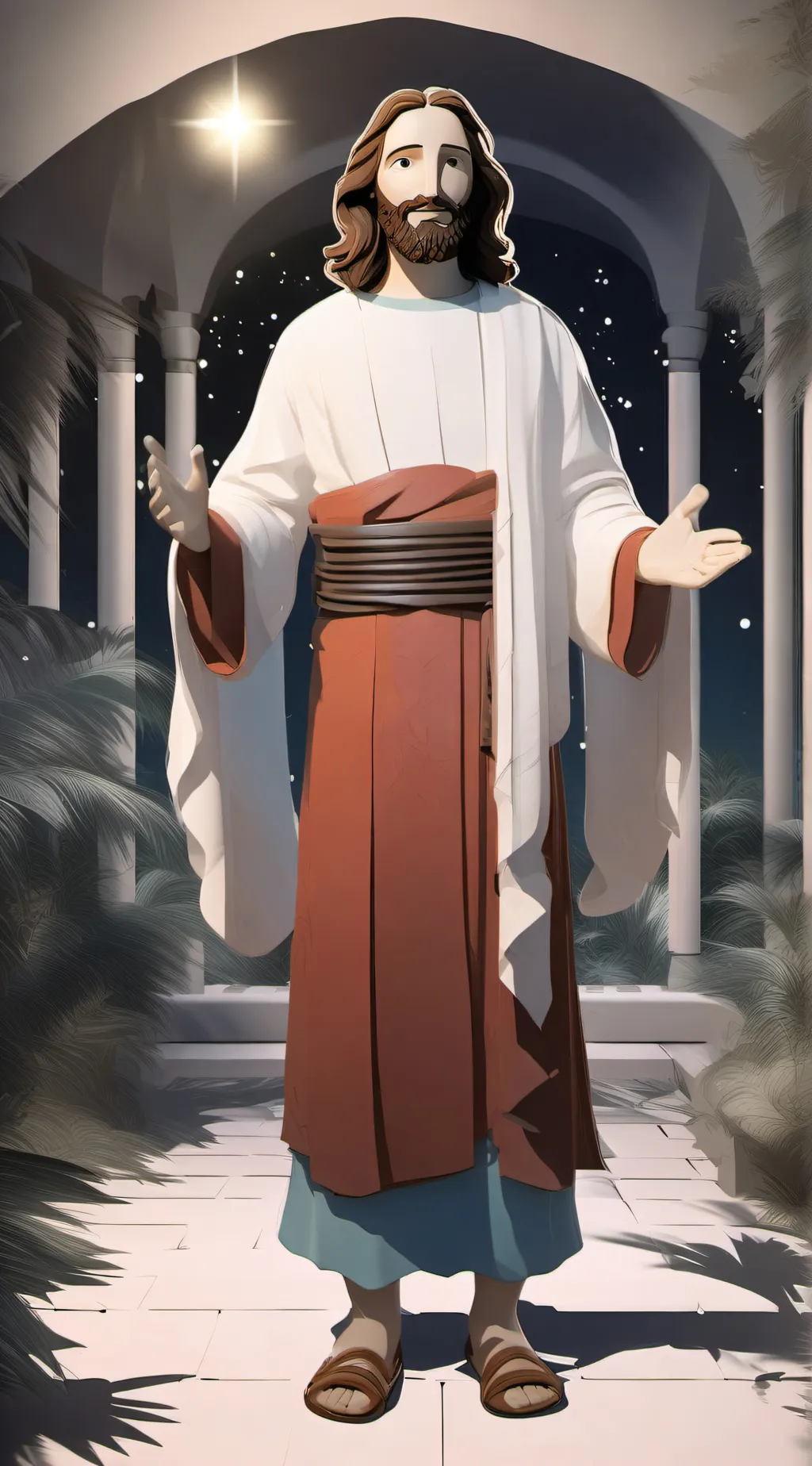 ai character: Jesus Christ  background
