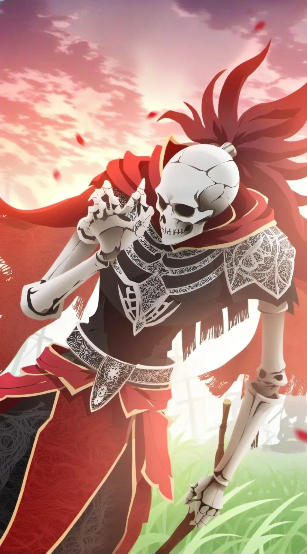 ai character: roasting Skelton  background