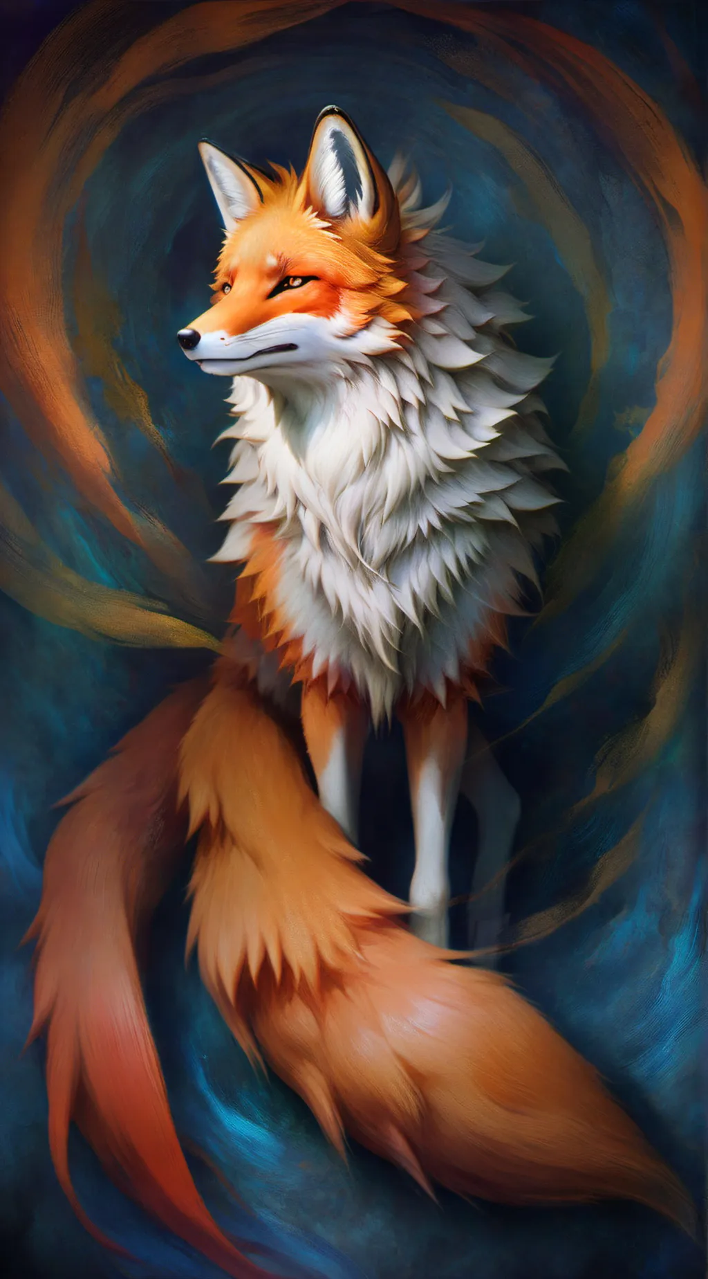ai character: Flare (kitsune) background