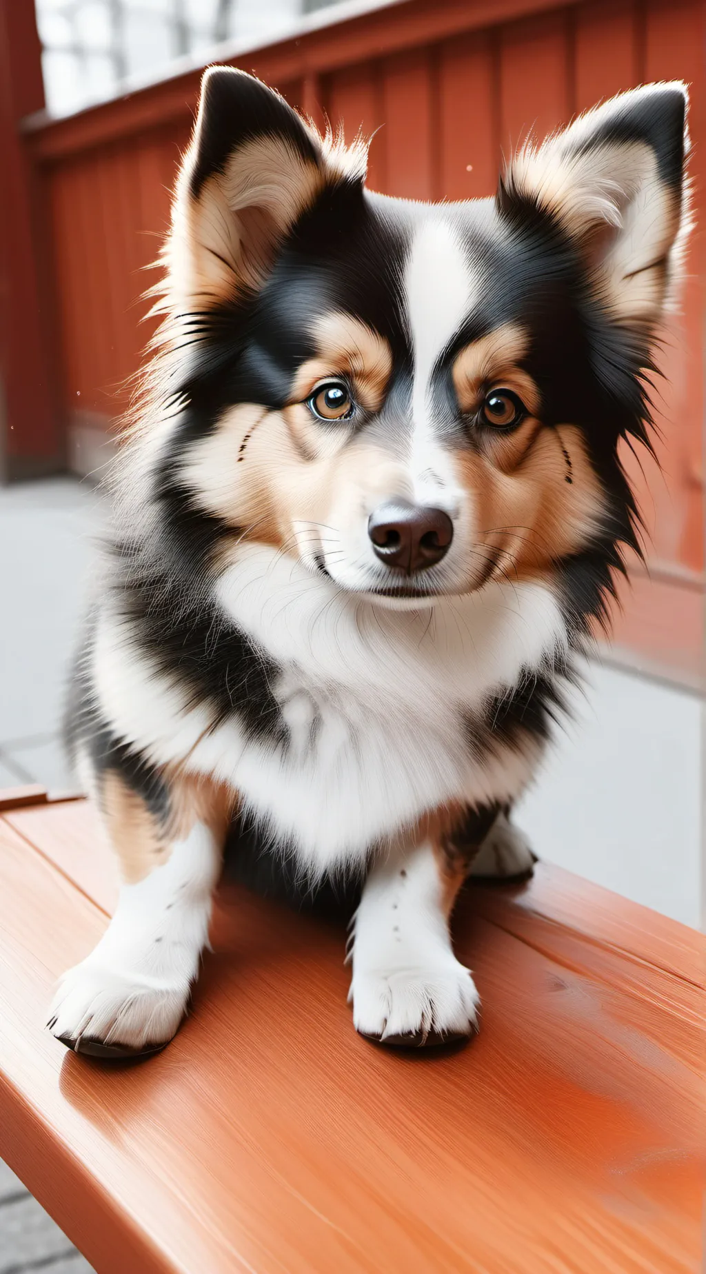 ai character: a homless puppy background