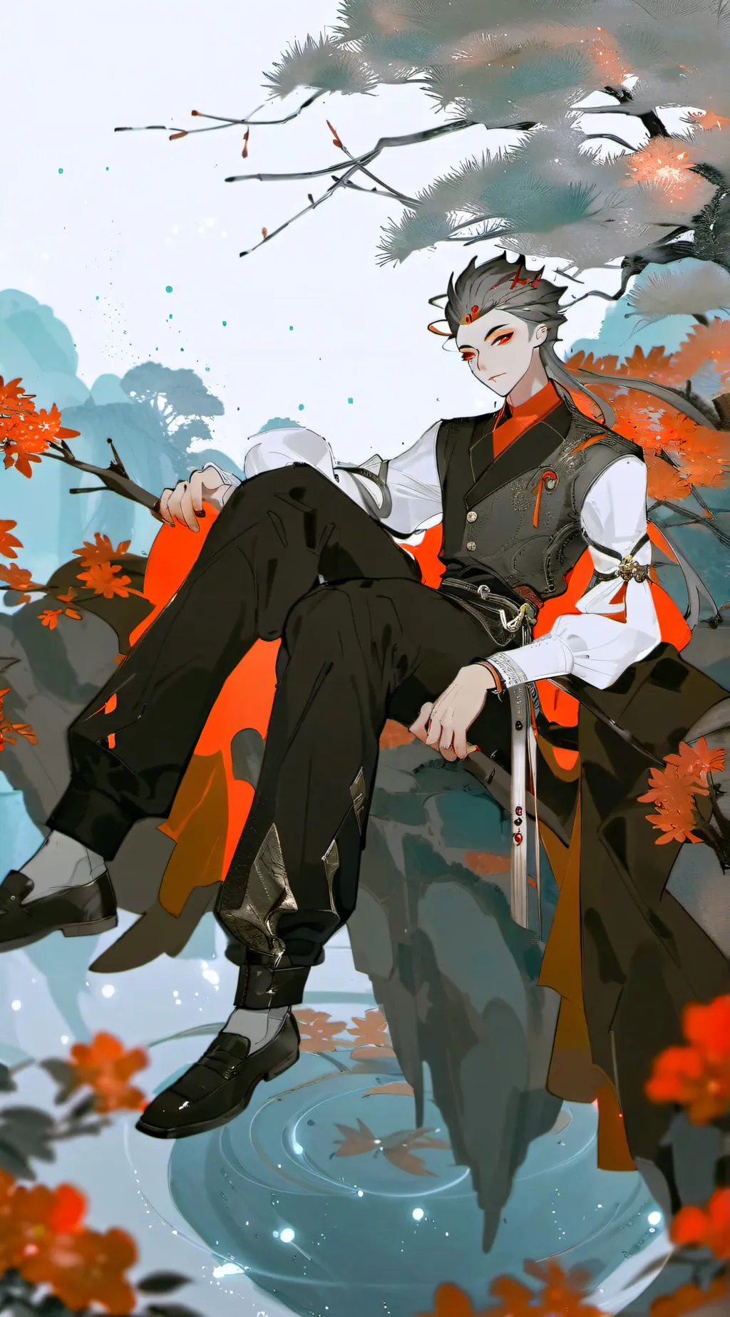 ai character: Stolas.  background