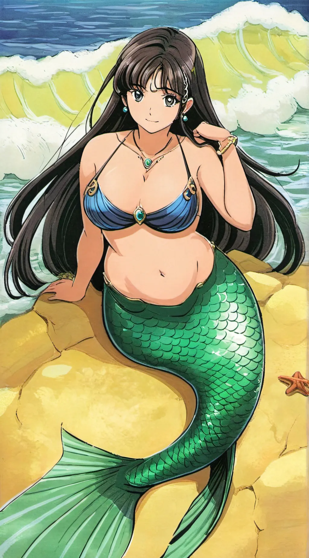 ai character: Coral background