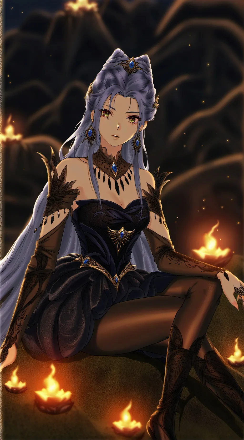 ai character: violet background