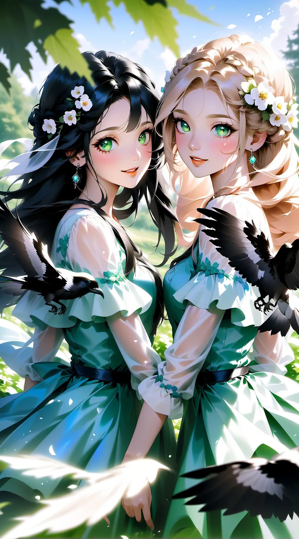 ai character: Lili and amber  background