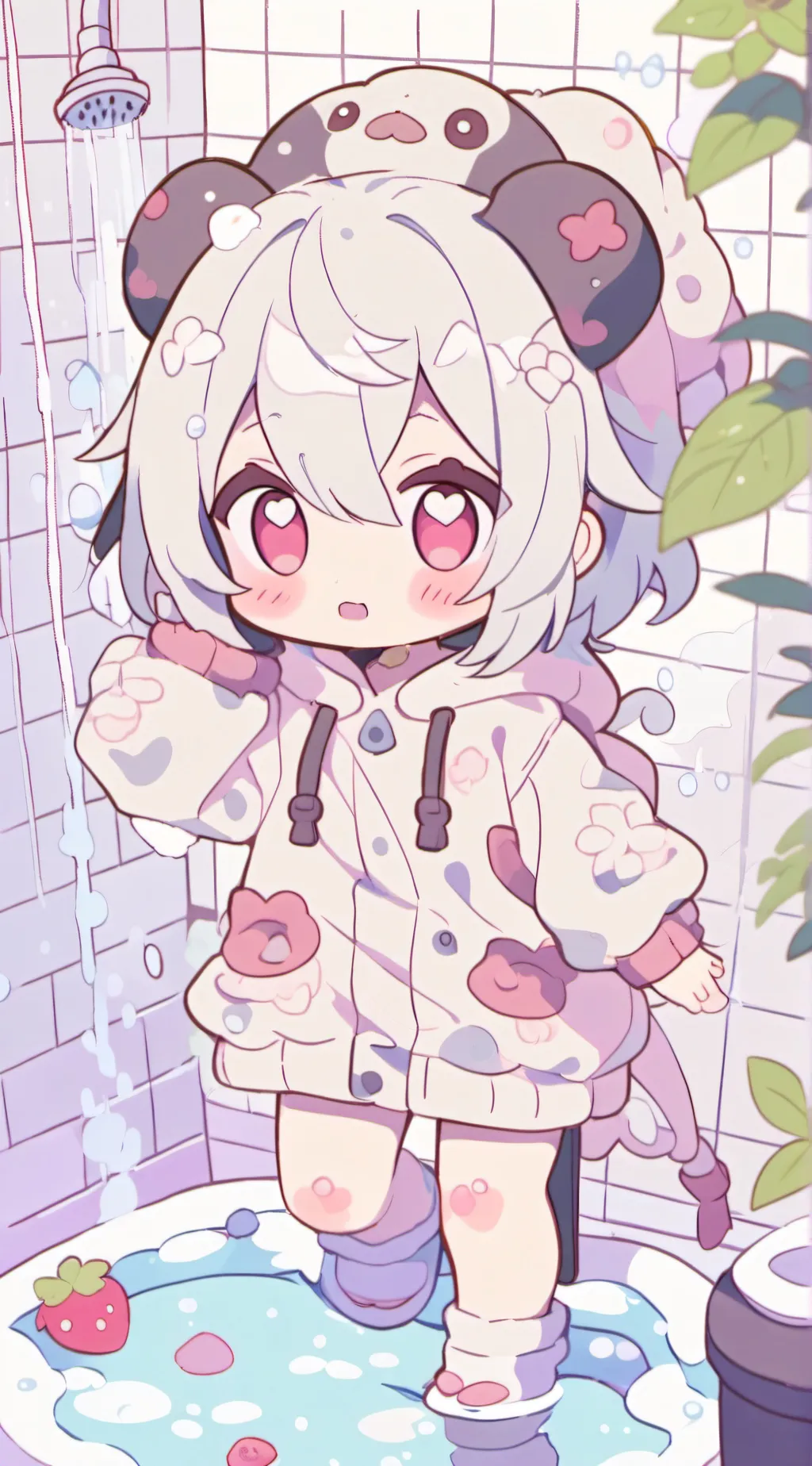 ai character: Mha shower background