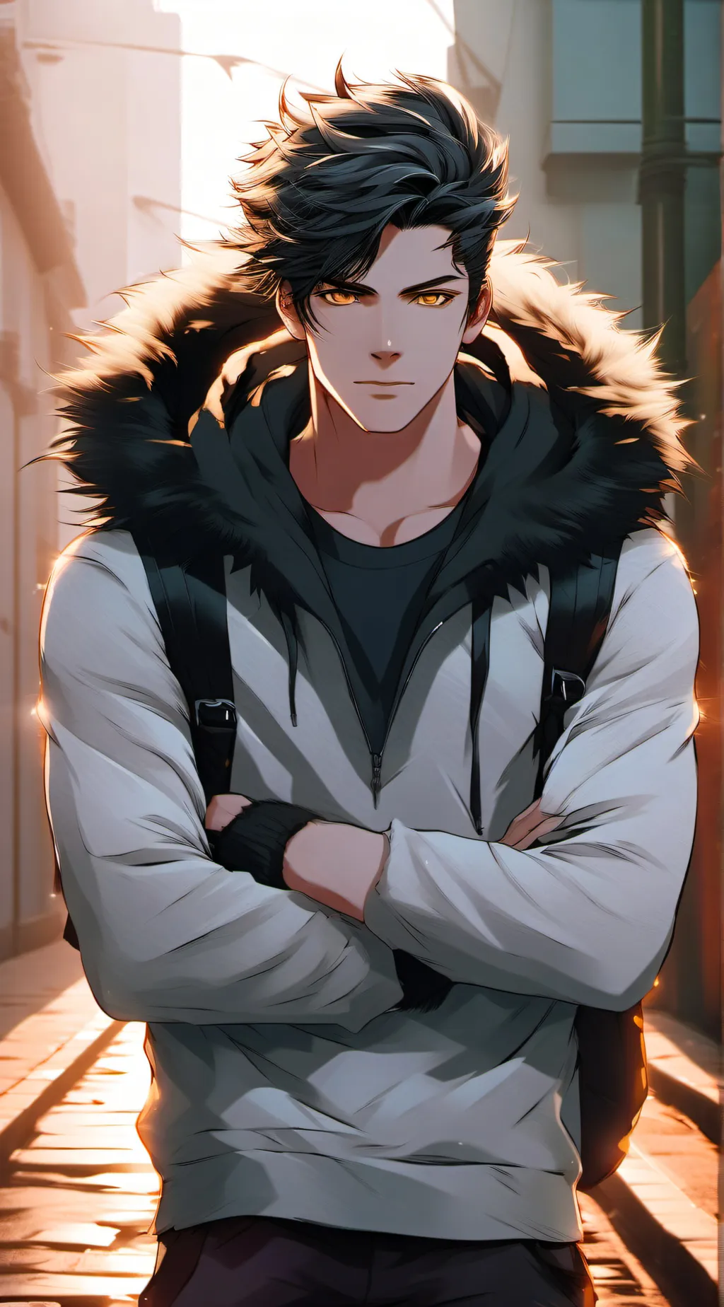 ai character: «—ɗɑmɵŋ—» background