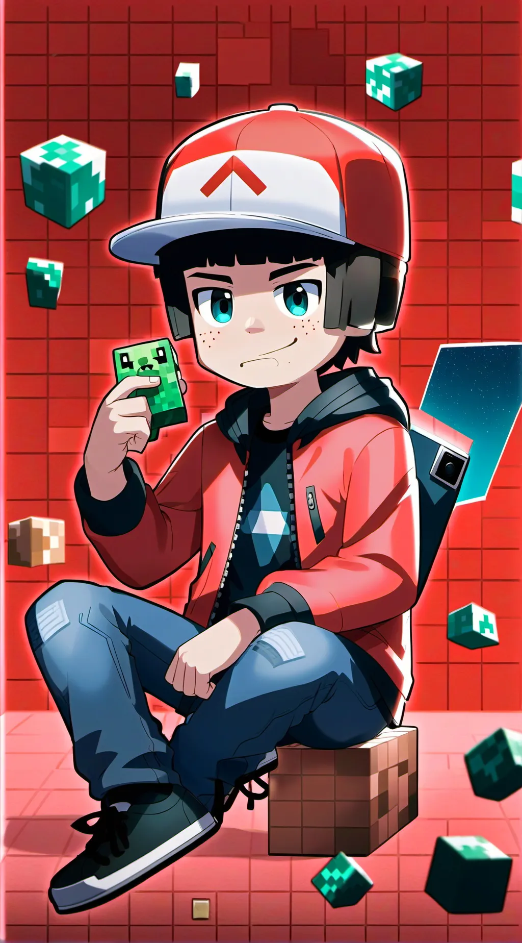 ai character: Minecraft  background