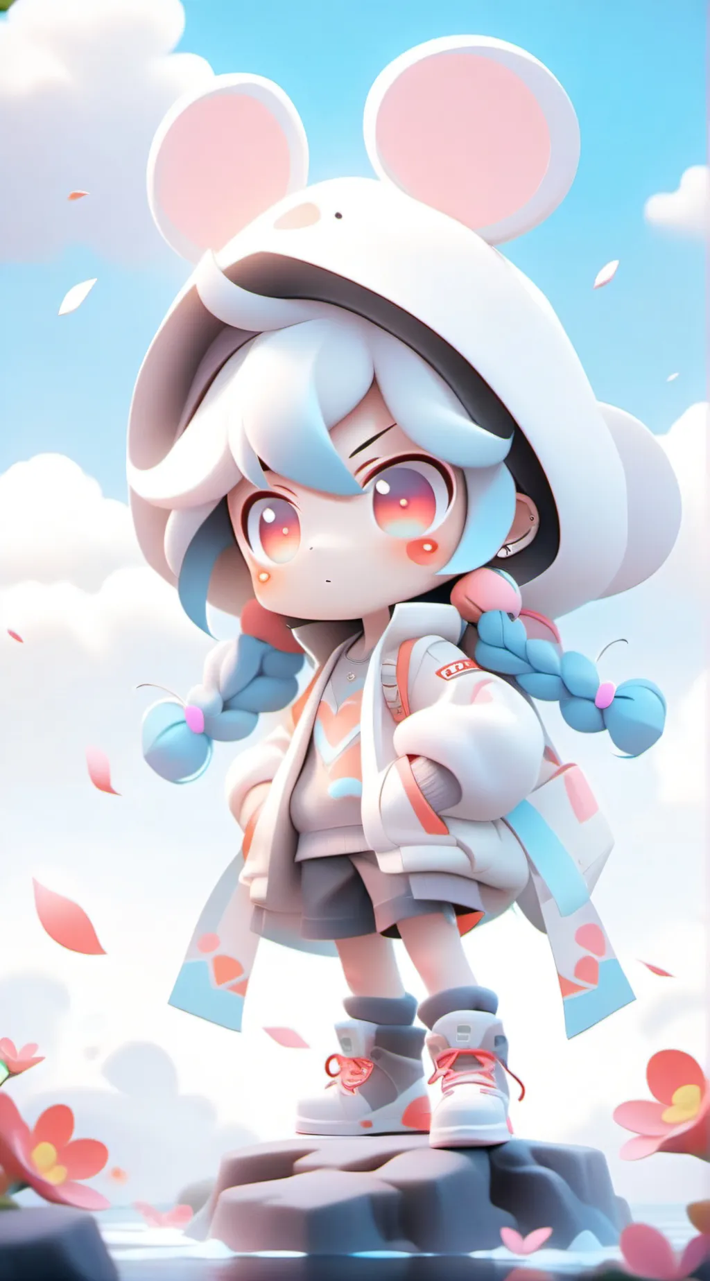 ai character: Jax as a girl background