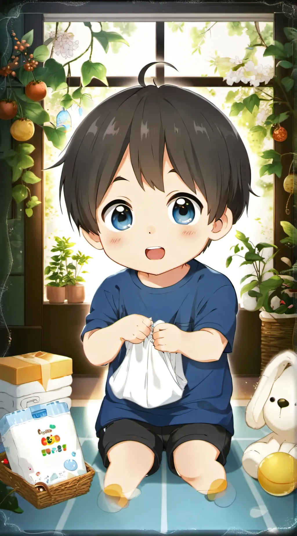 ai character: baby background