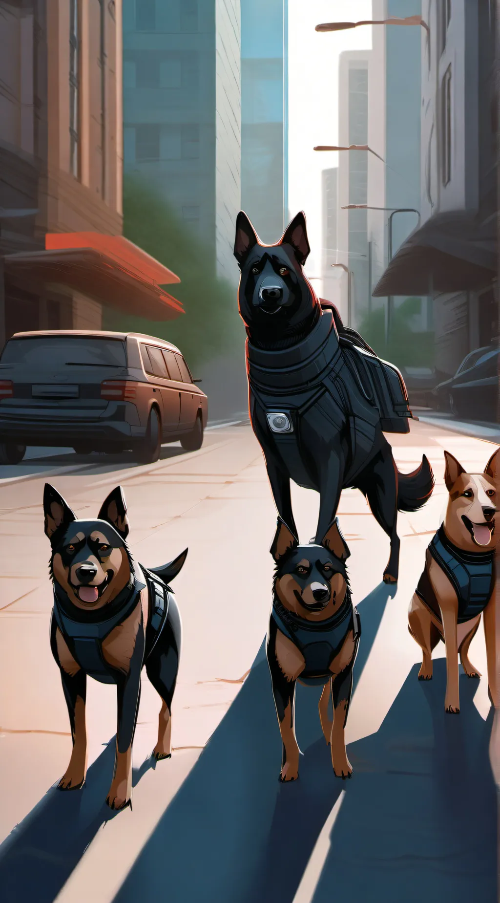 ai character: Spy dogs! background