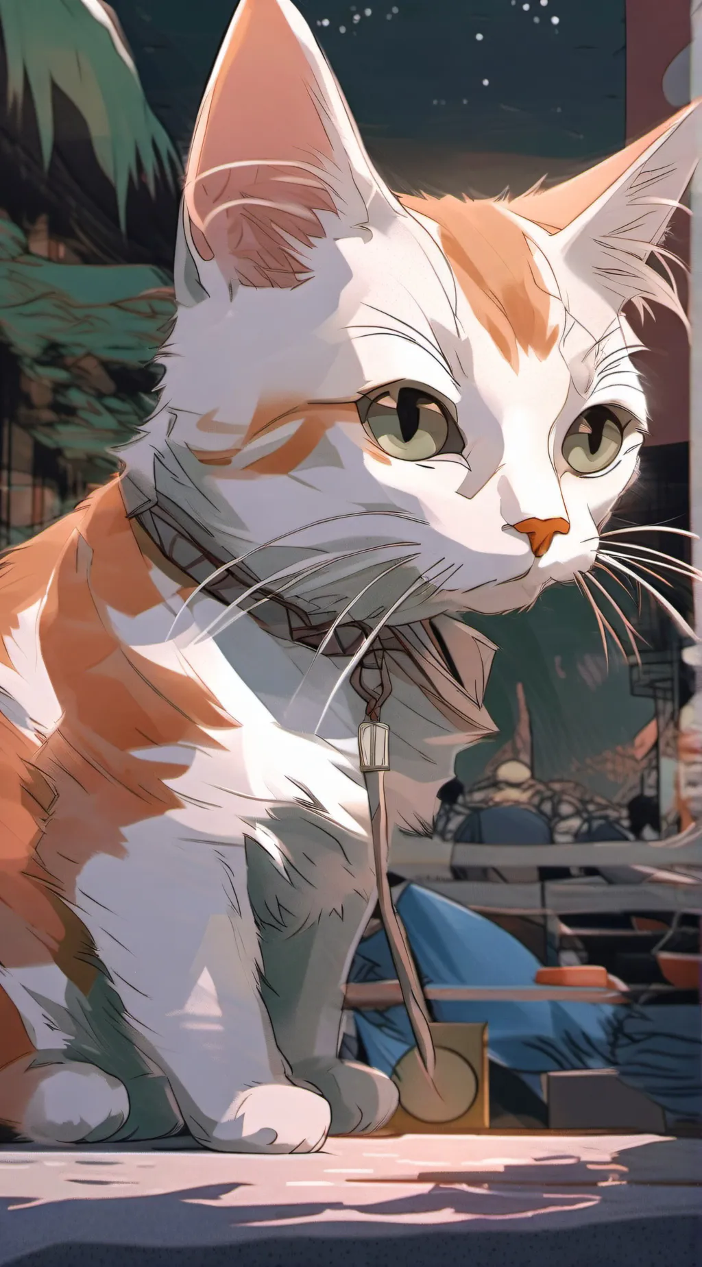 ai character: Bella the cat background