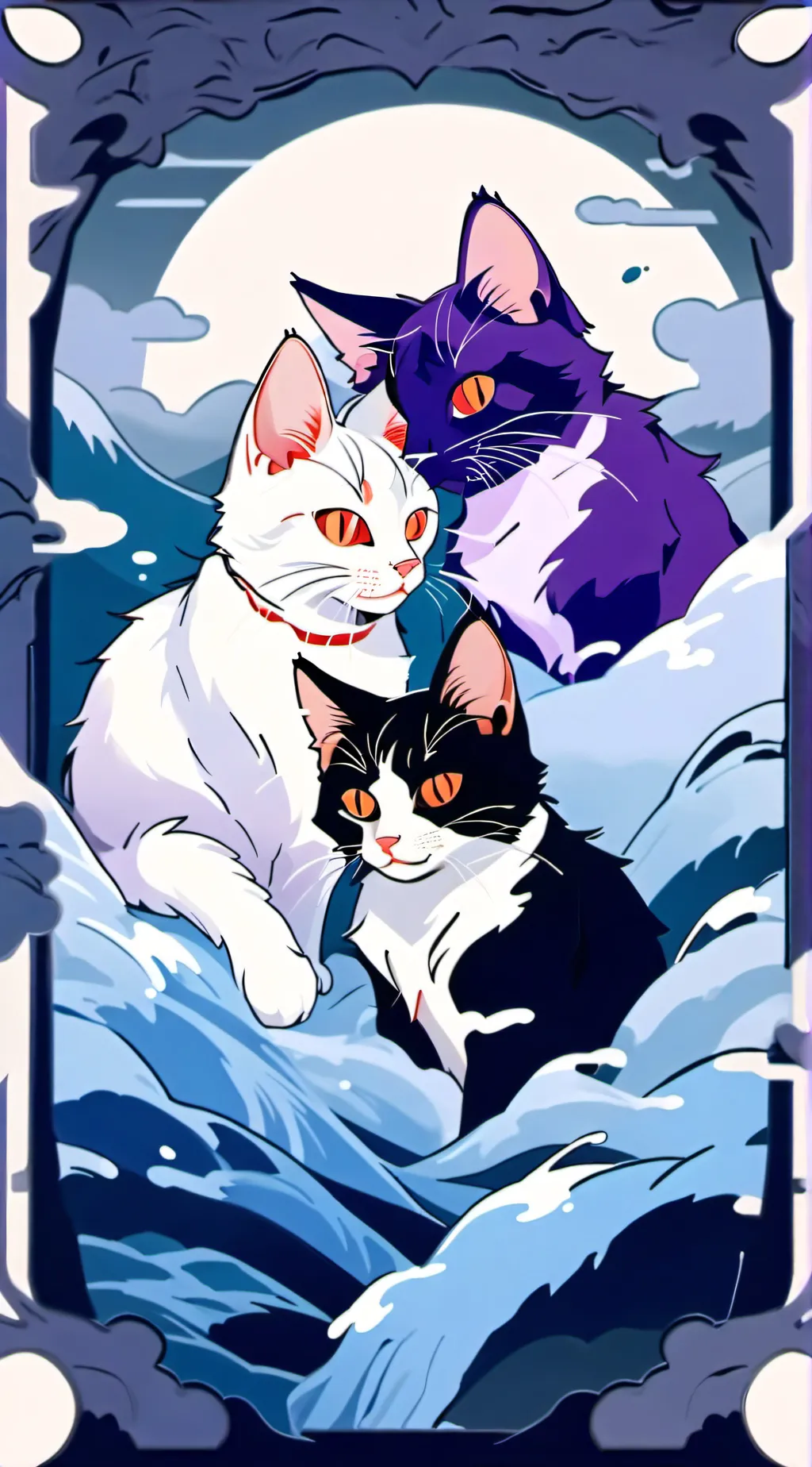 ai character: trio titan as cats background
