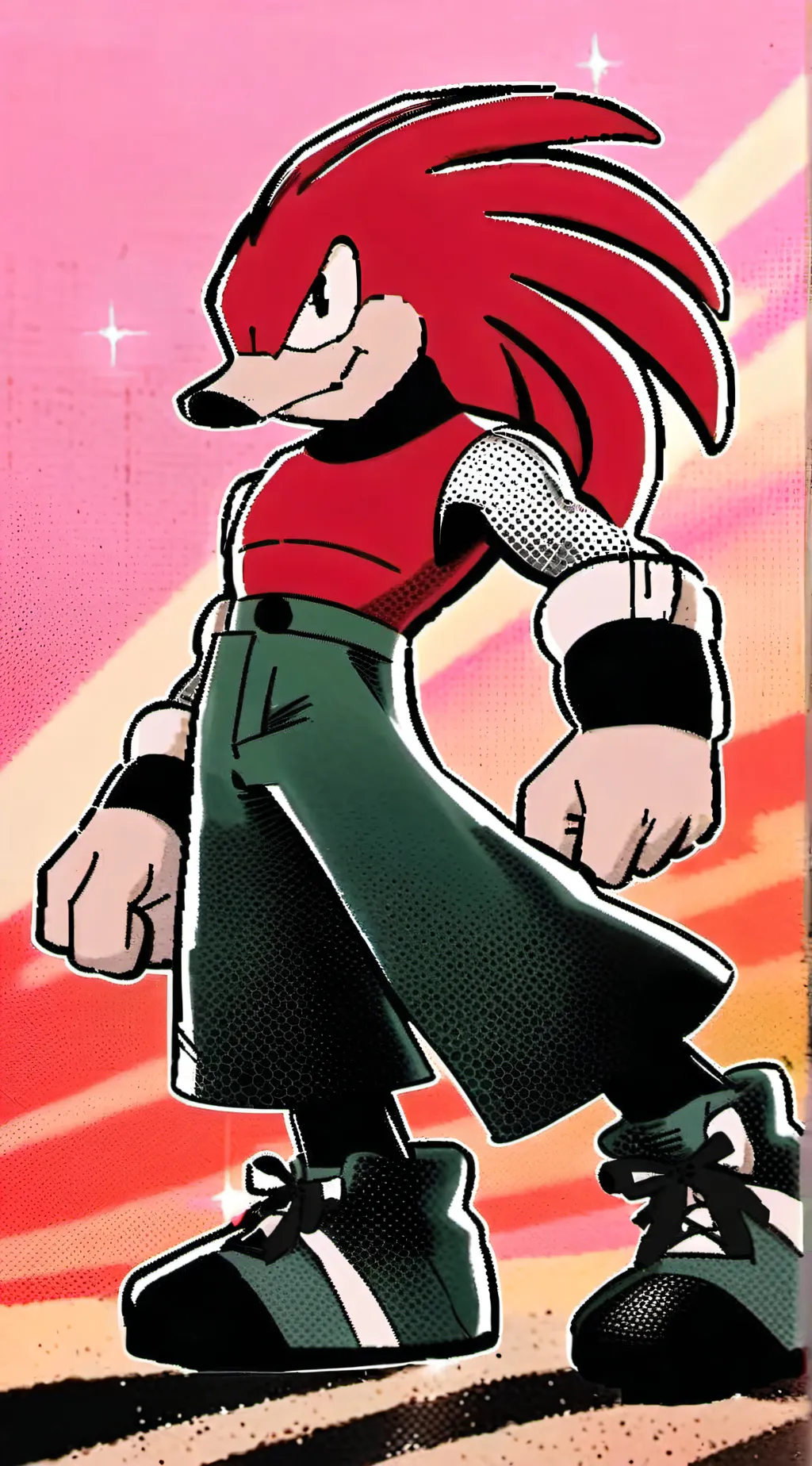ai character: knuckles the echid background