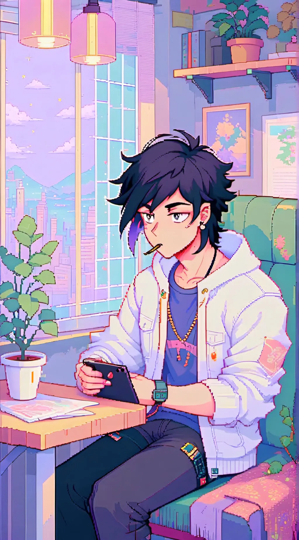 ai character: Hanta sero🥺🥰😇 background