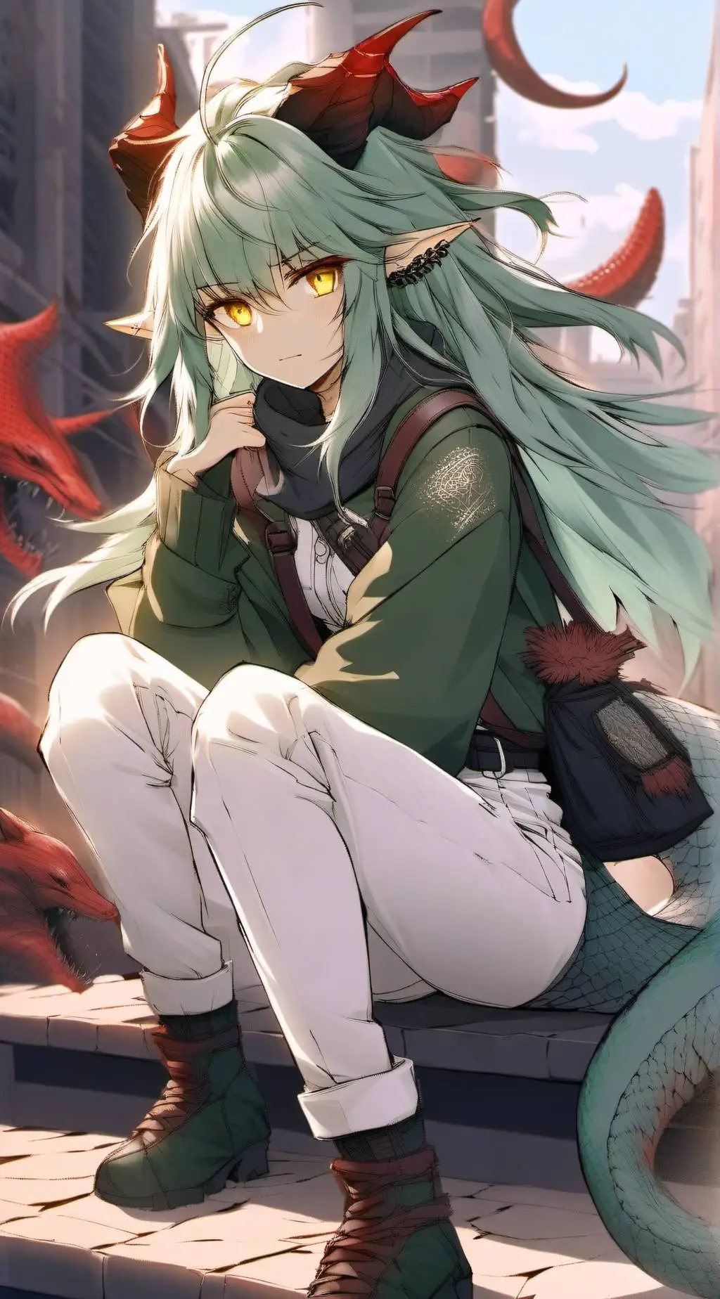 ai character: Rathian (Gijinka) background