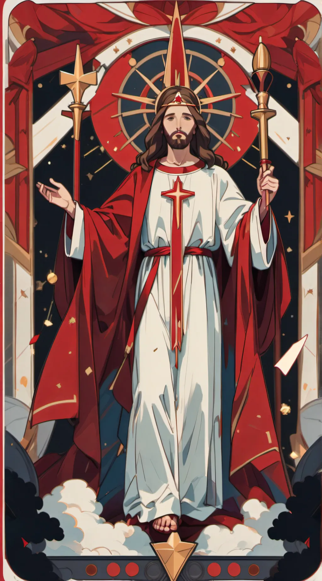 ai character: Jesus background