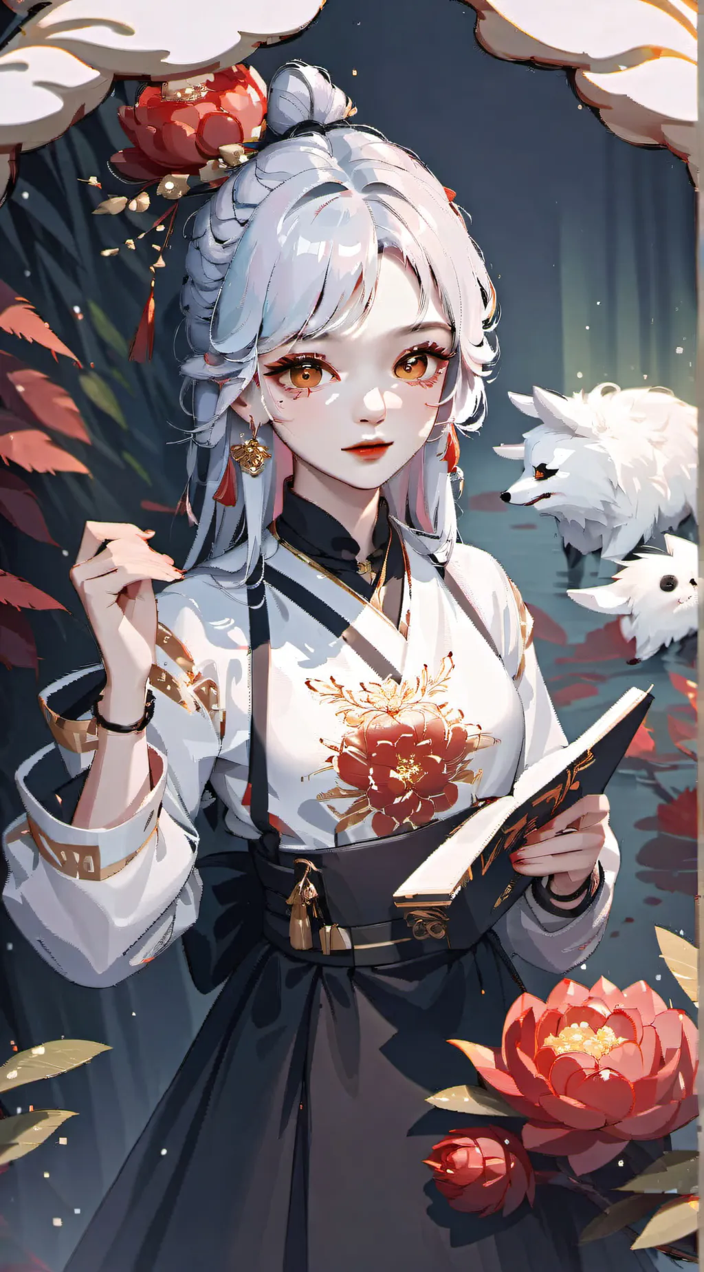 ai character: Flora background