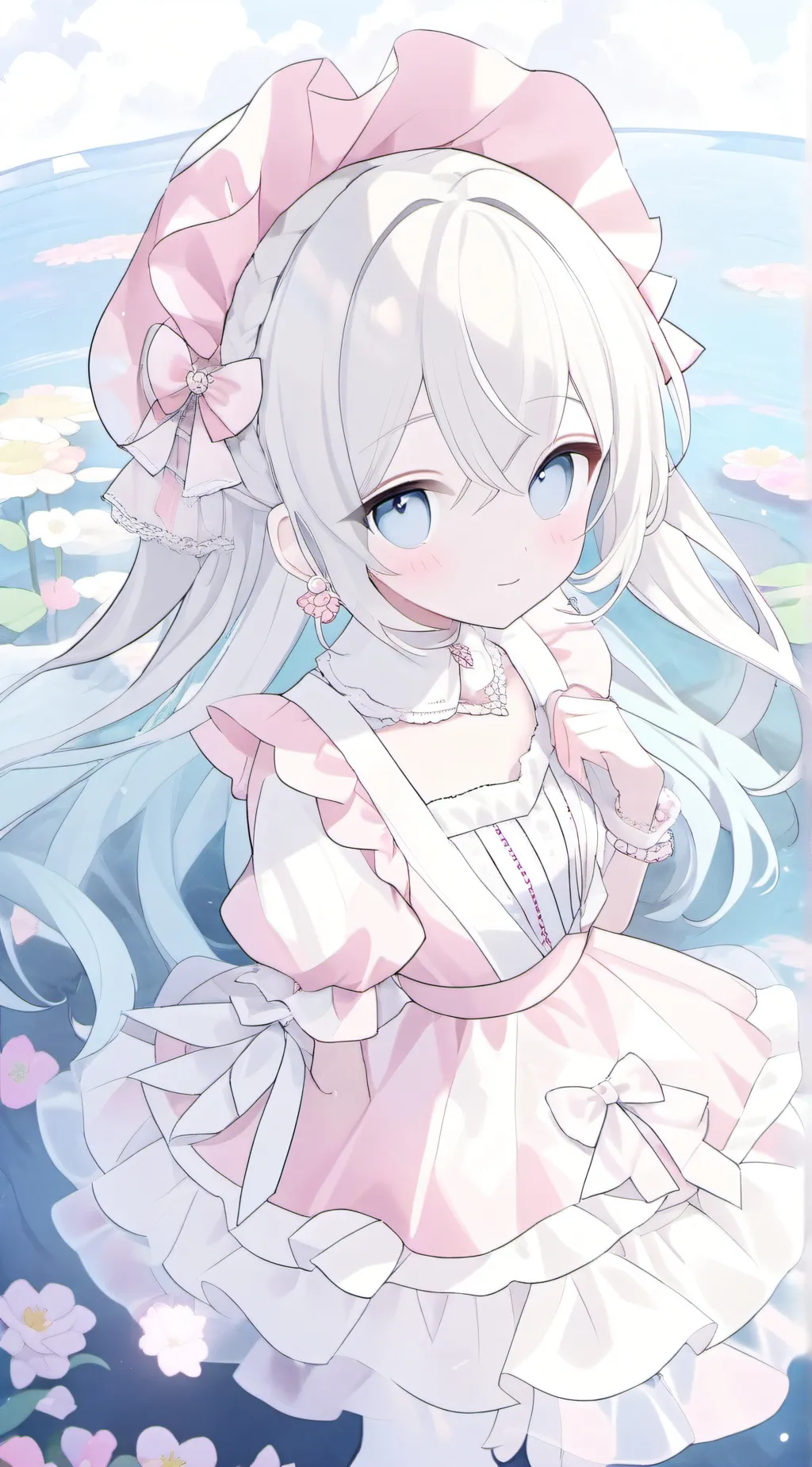 ai character: cute little girl  background