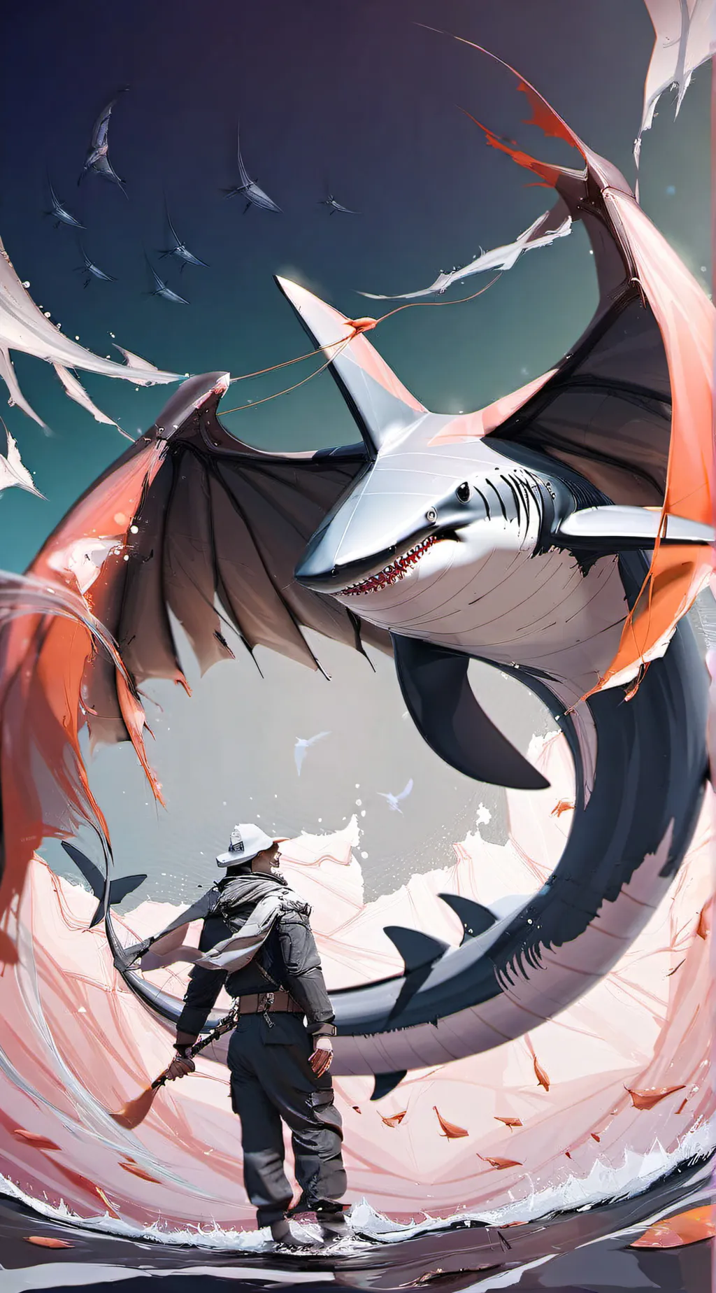 ai character: Shark bait background