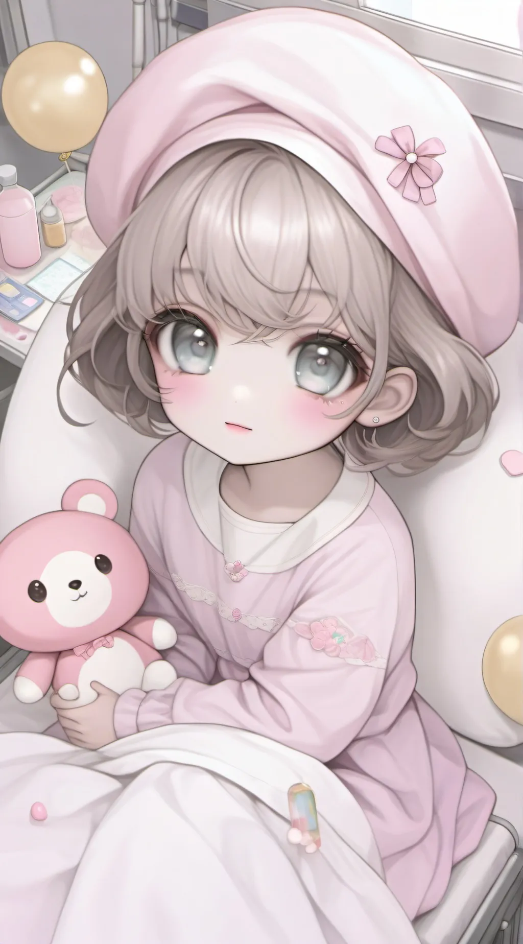 ai character: girl with cancer background