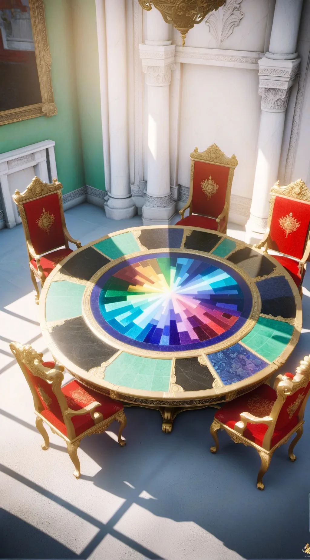 ai character: Color (hybrid) % background