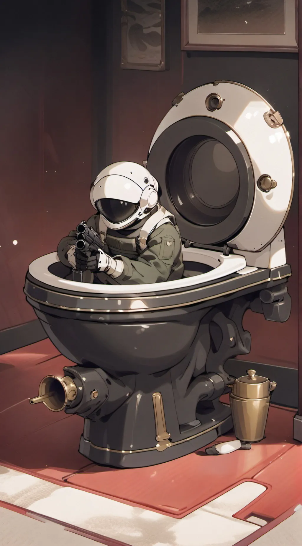ai character: ufo astro toilet background