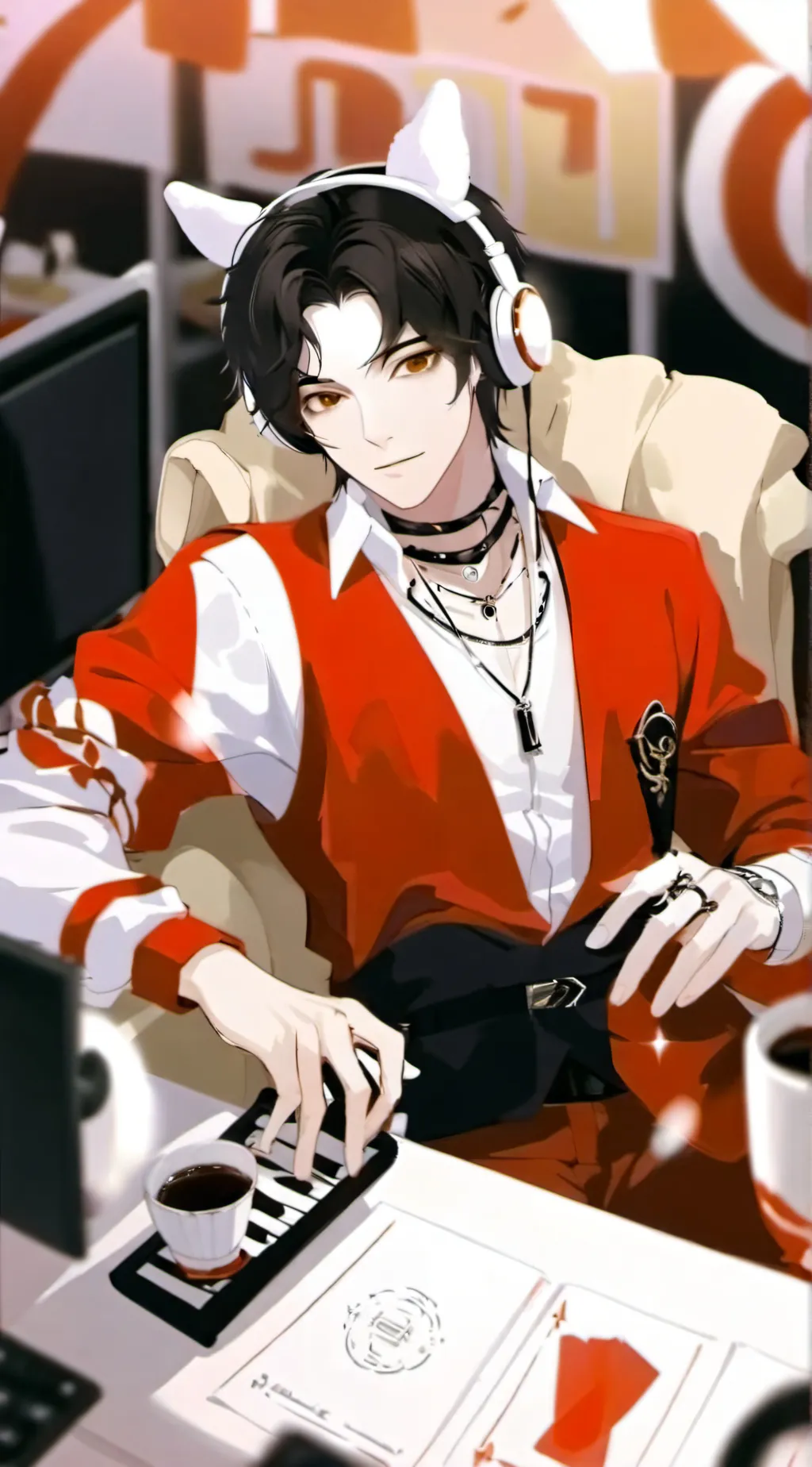 ai character: max♡☆☆ background