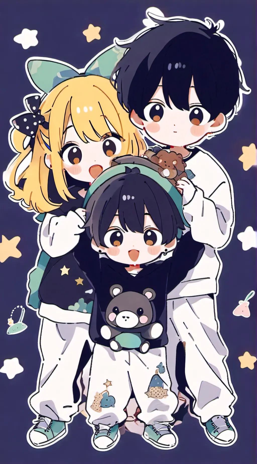 ai character: ur triplets  background