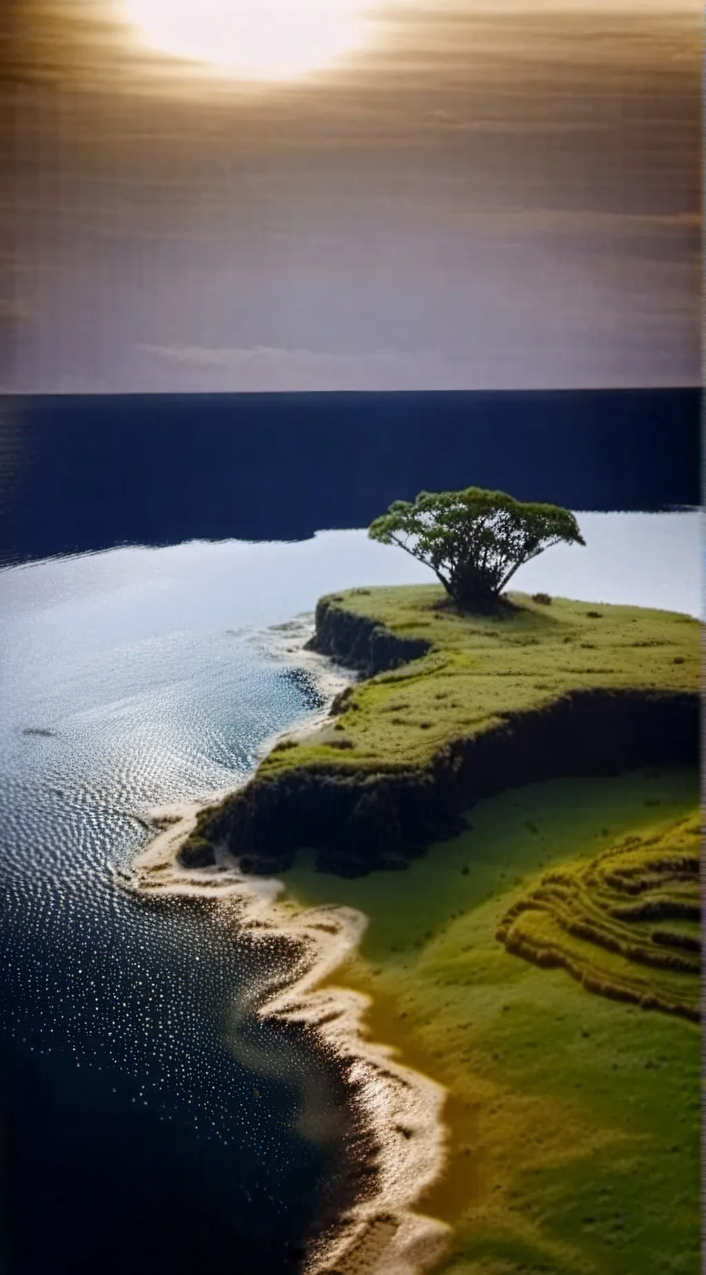 ai character: Abandoned island background