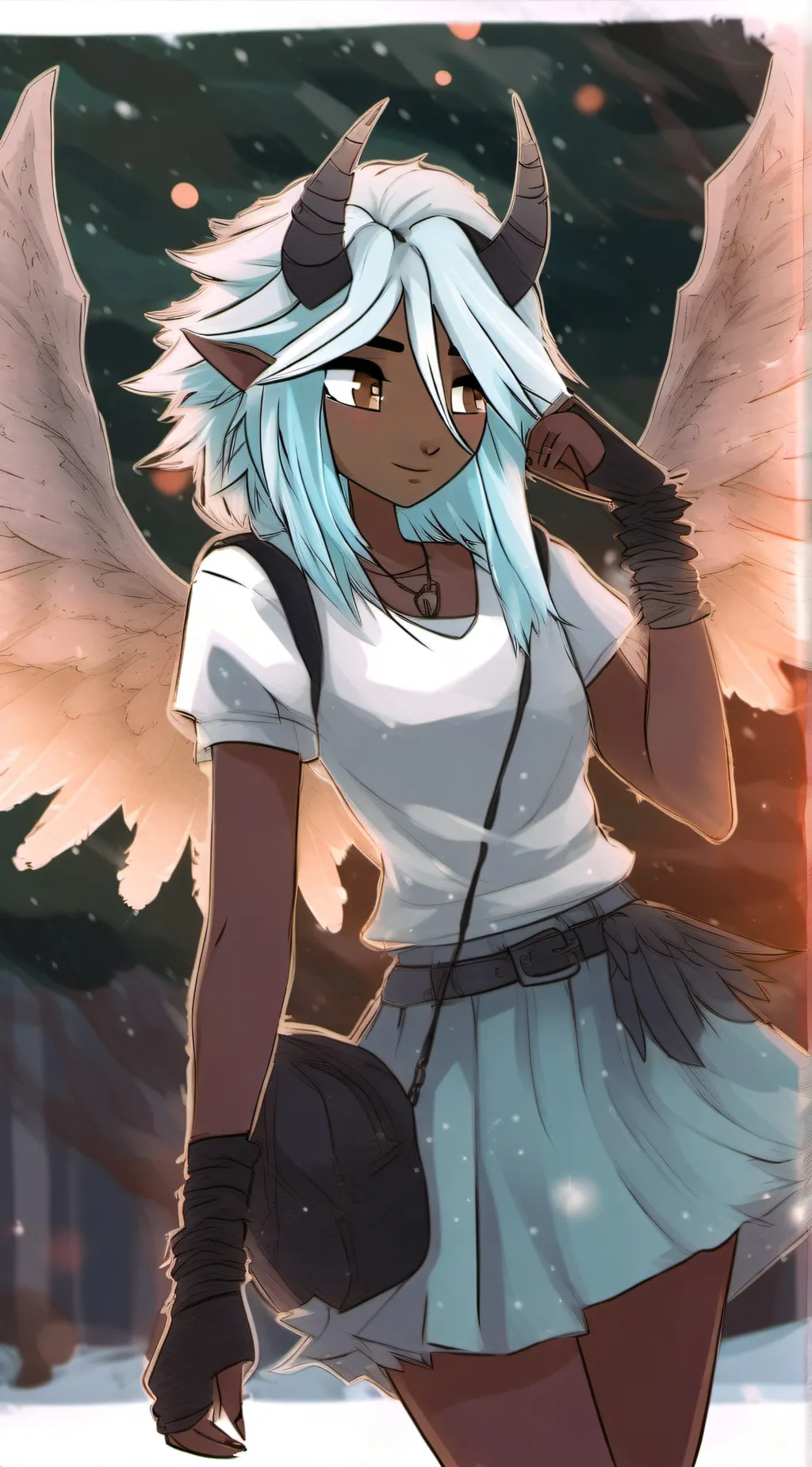 ai character: Mha camping trip background