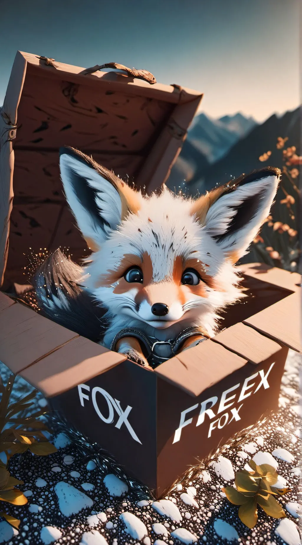 ai character: Baby fox background
