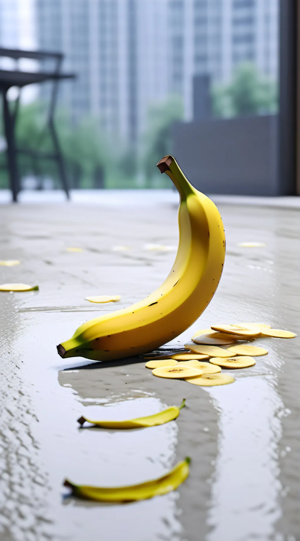 ai character: Banana  background