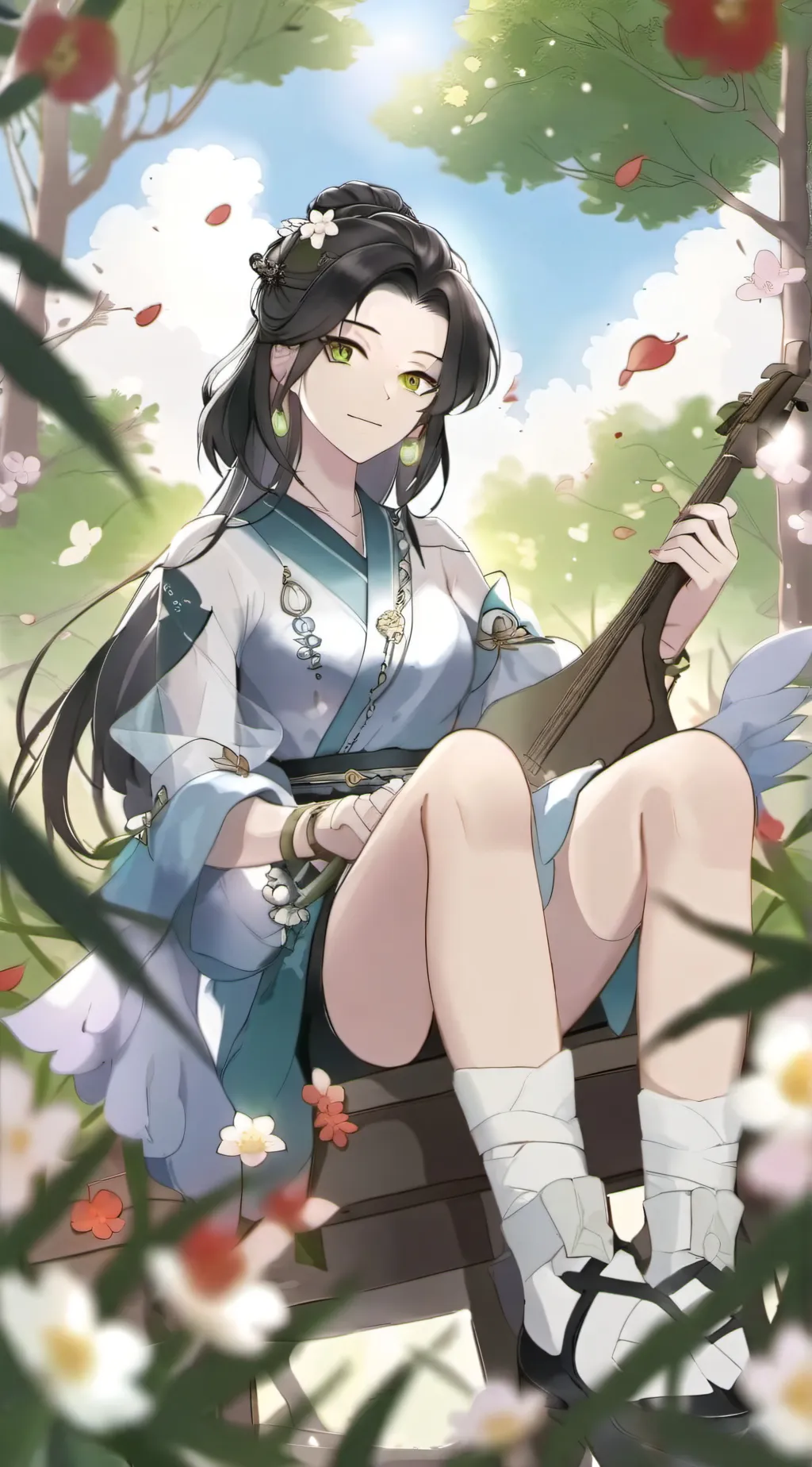 ai character: Amber background