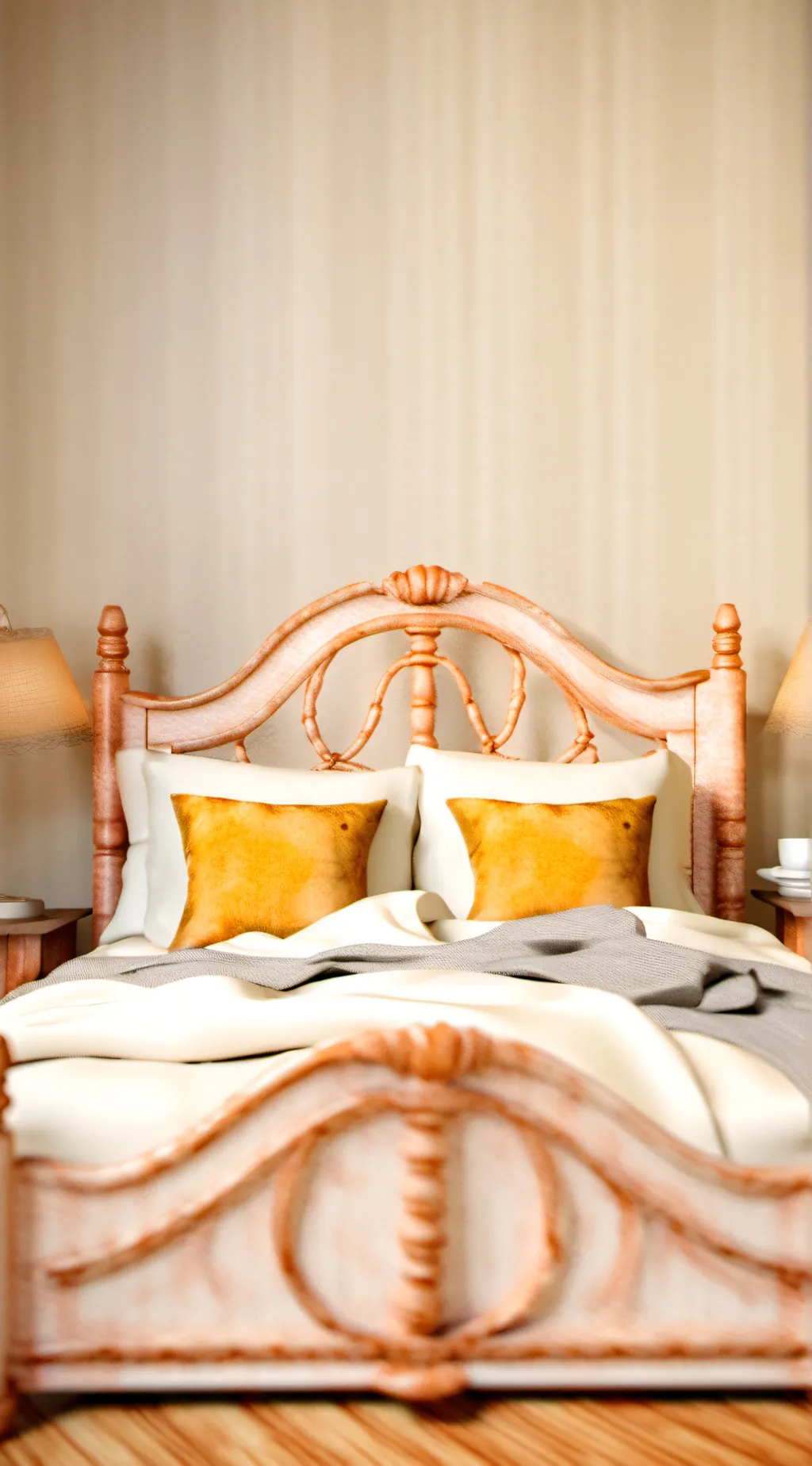 ai character: Female bed background